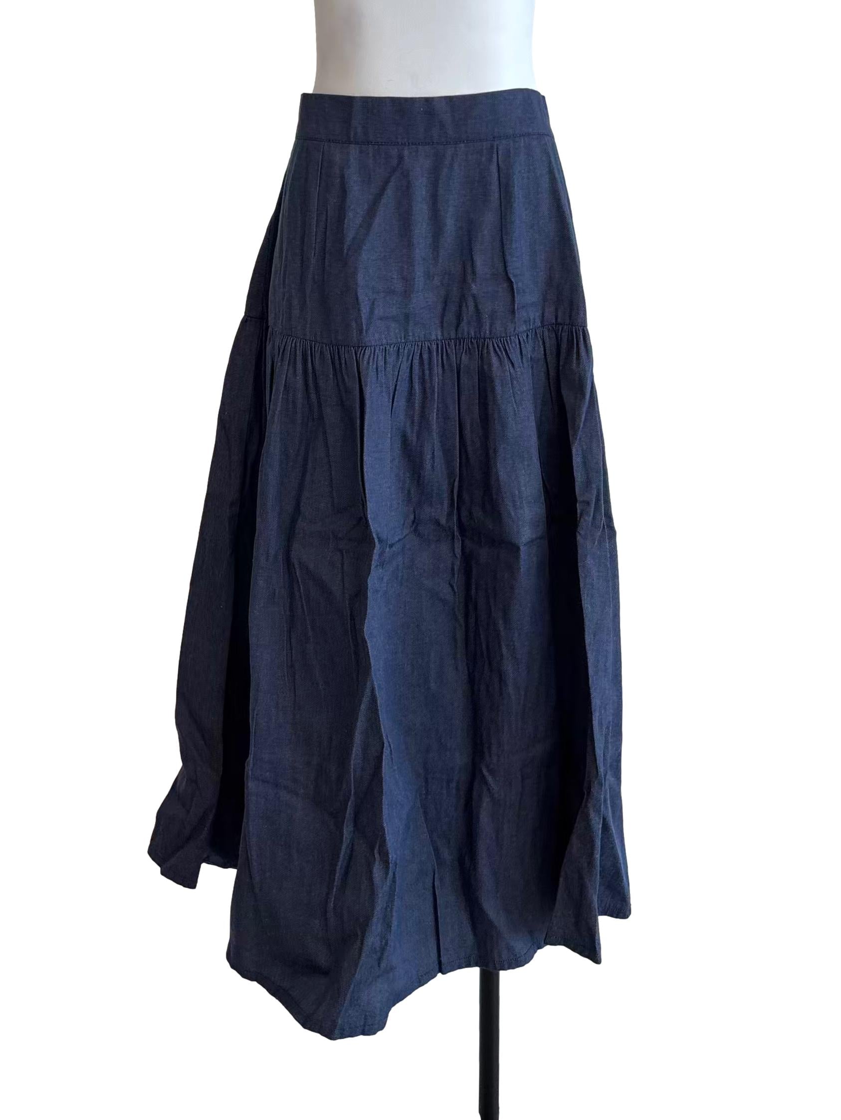 Blue A-Lined Denim Skirt