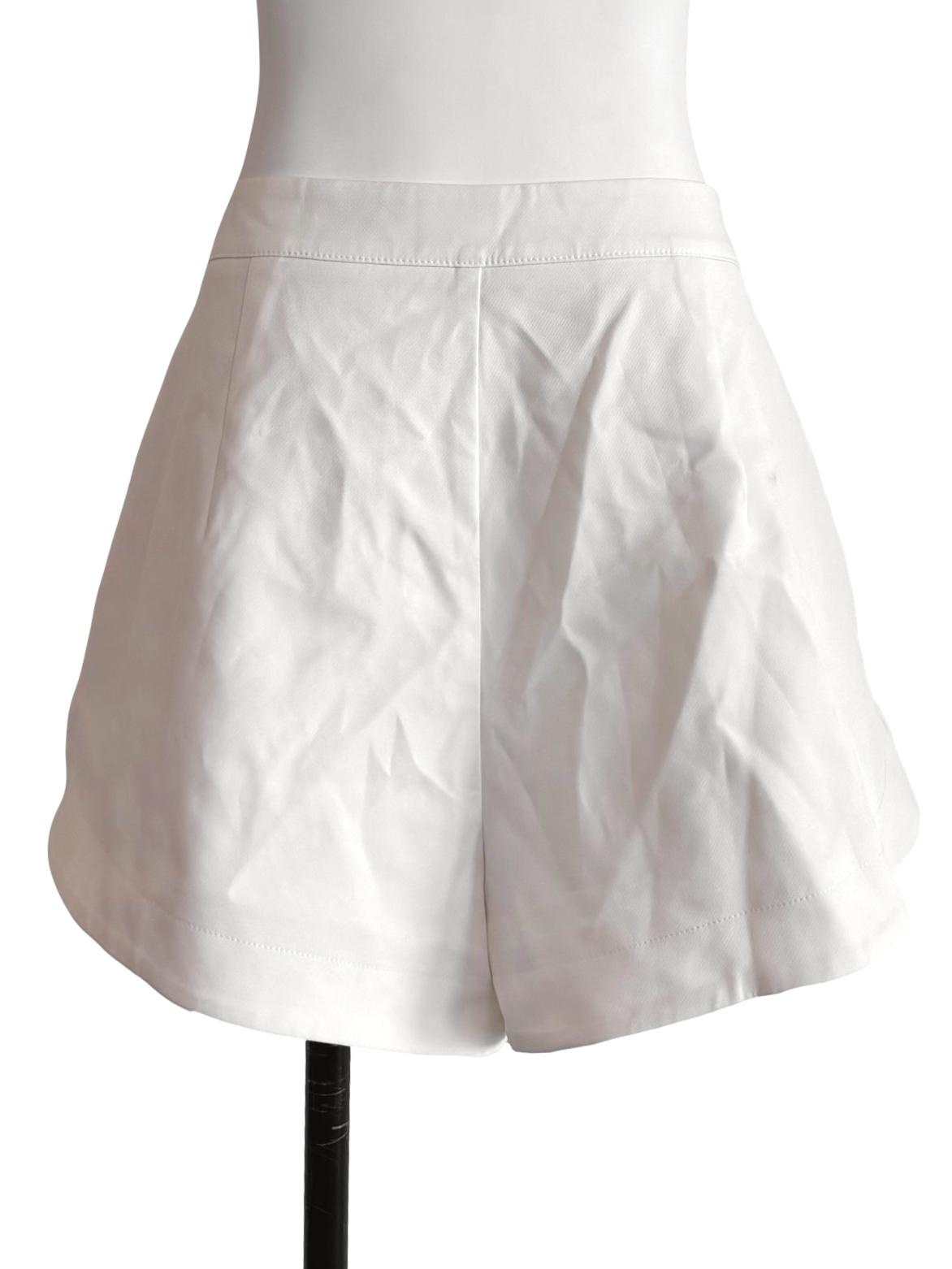 Pearl White Casual Shorts