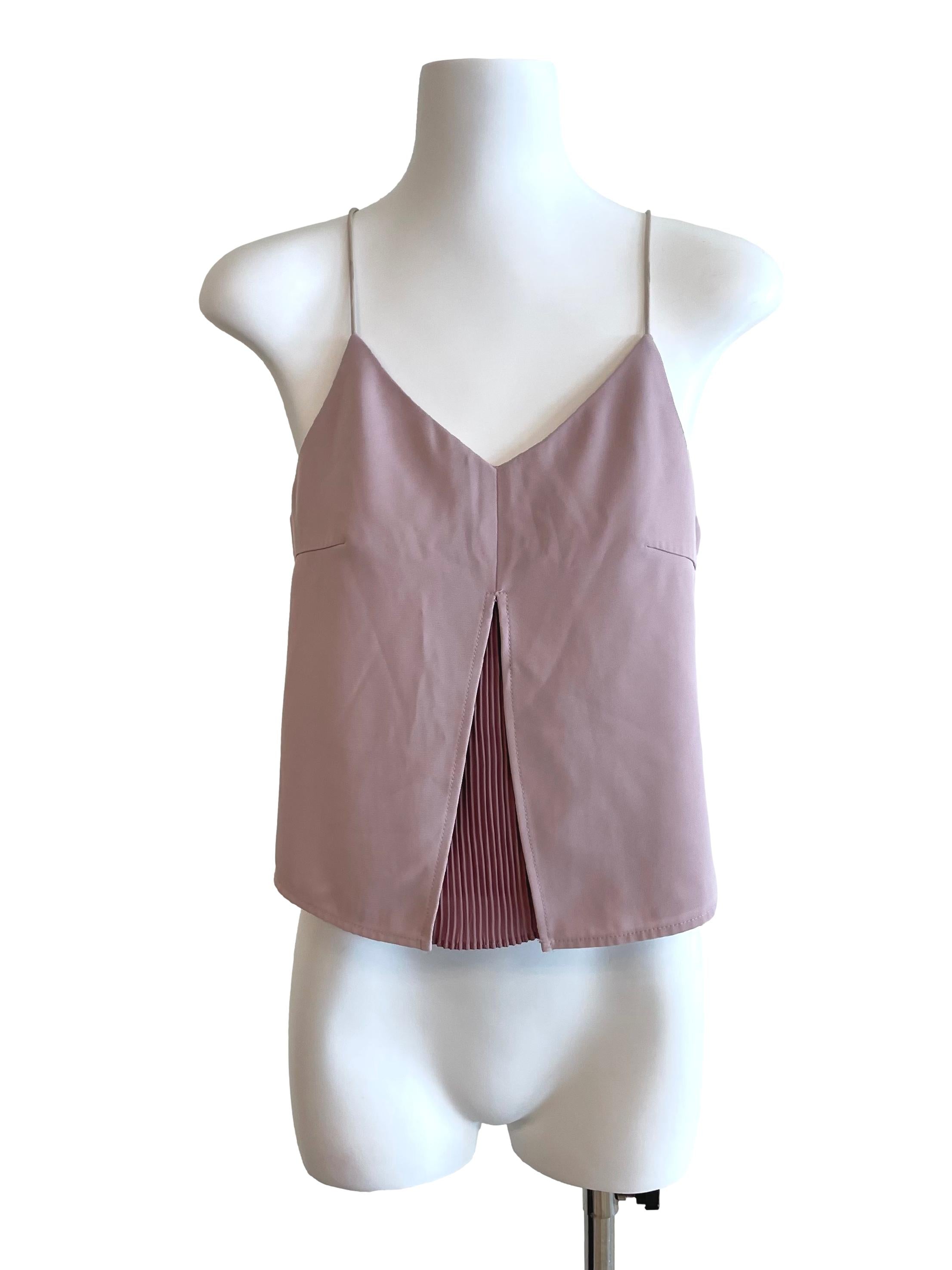 Crepe V Neck Satin Camisole LB