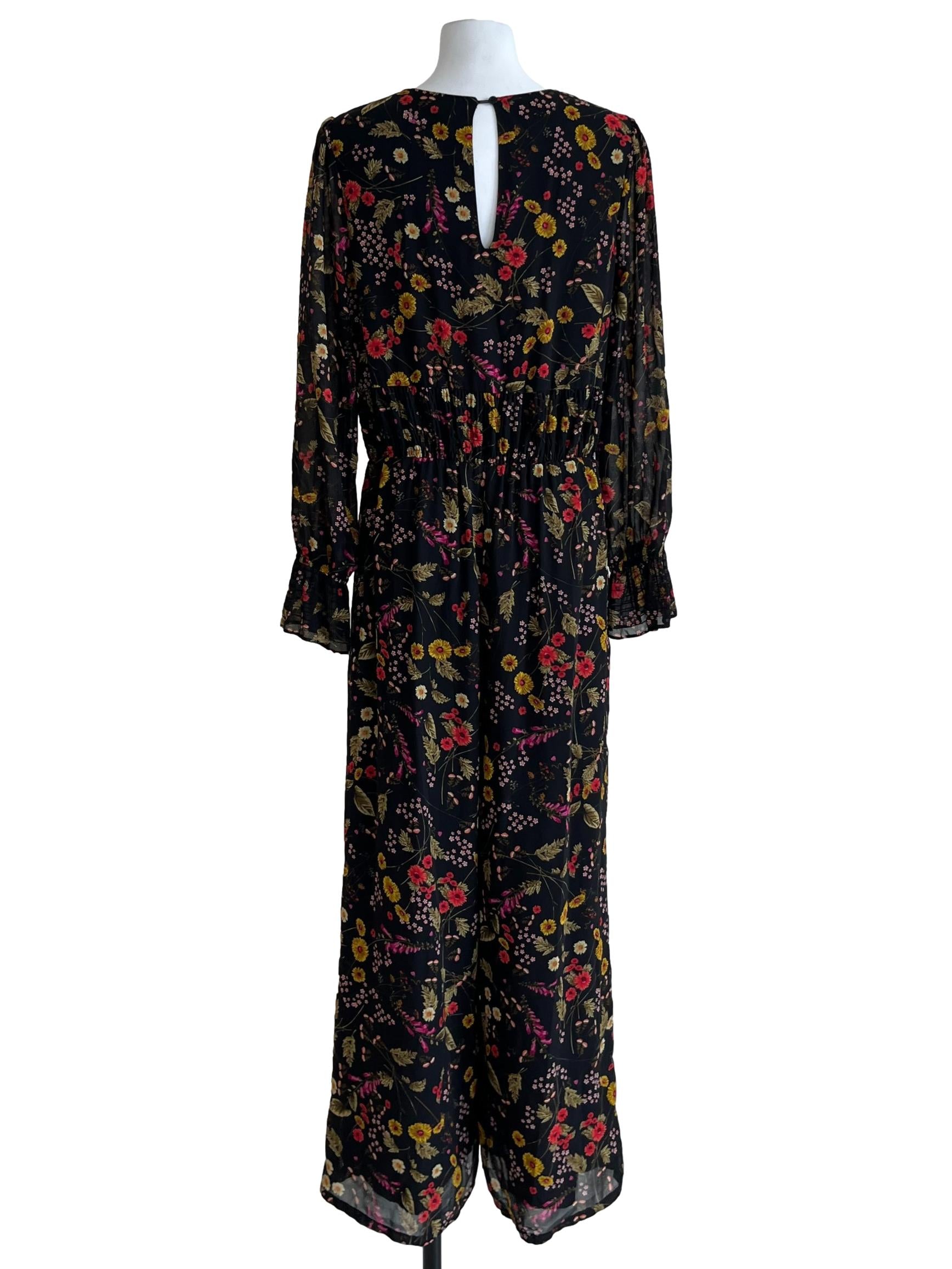 Black Floral Jumpsuit