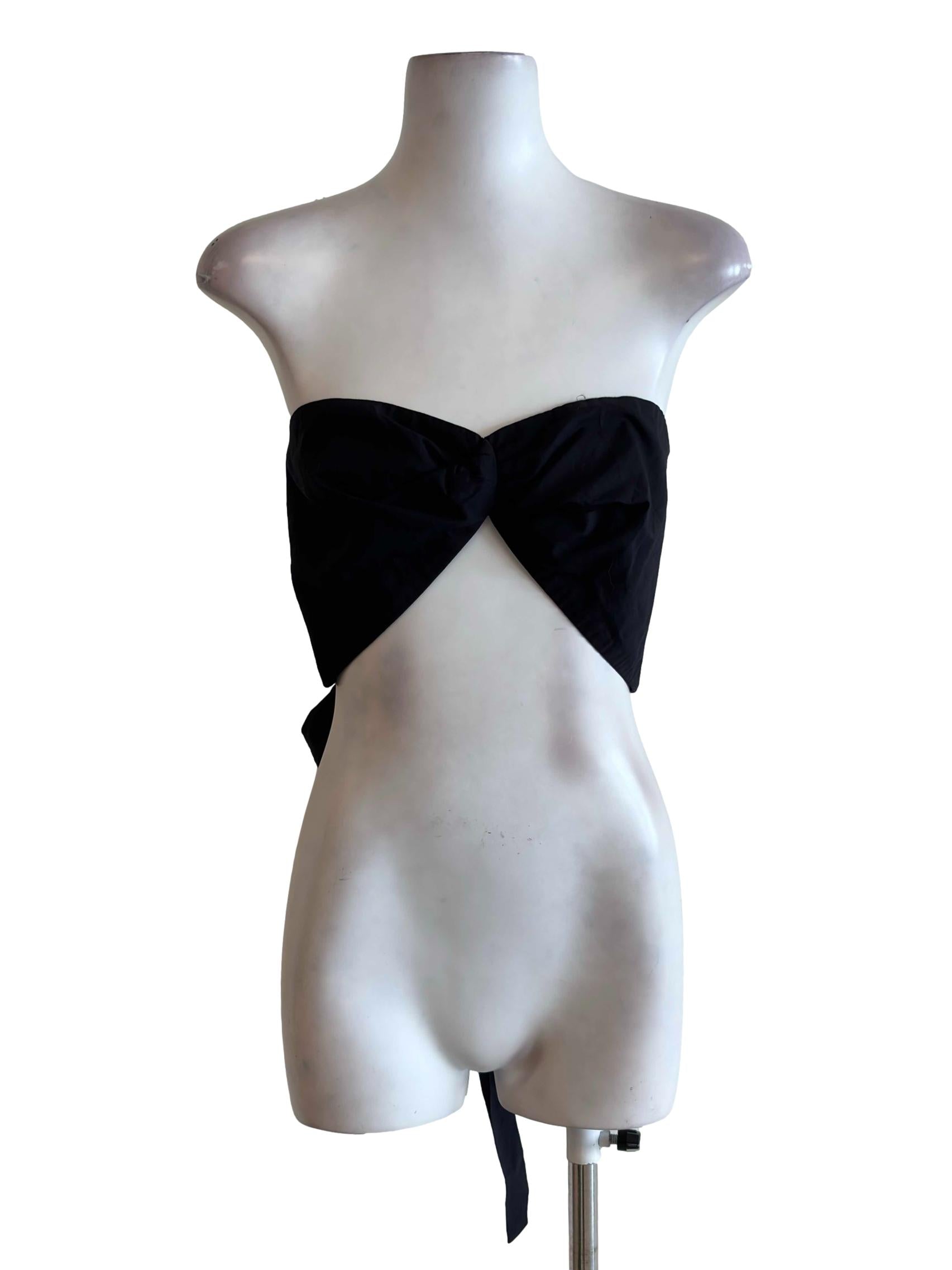 Onyx Black Cotton Silk Twist Top