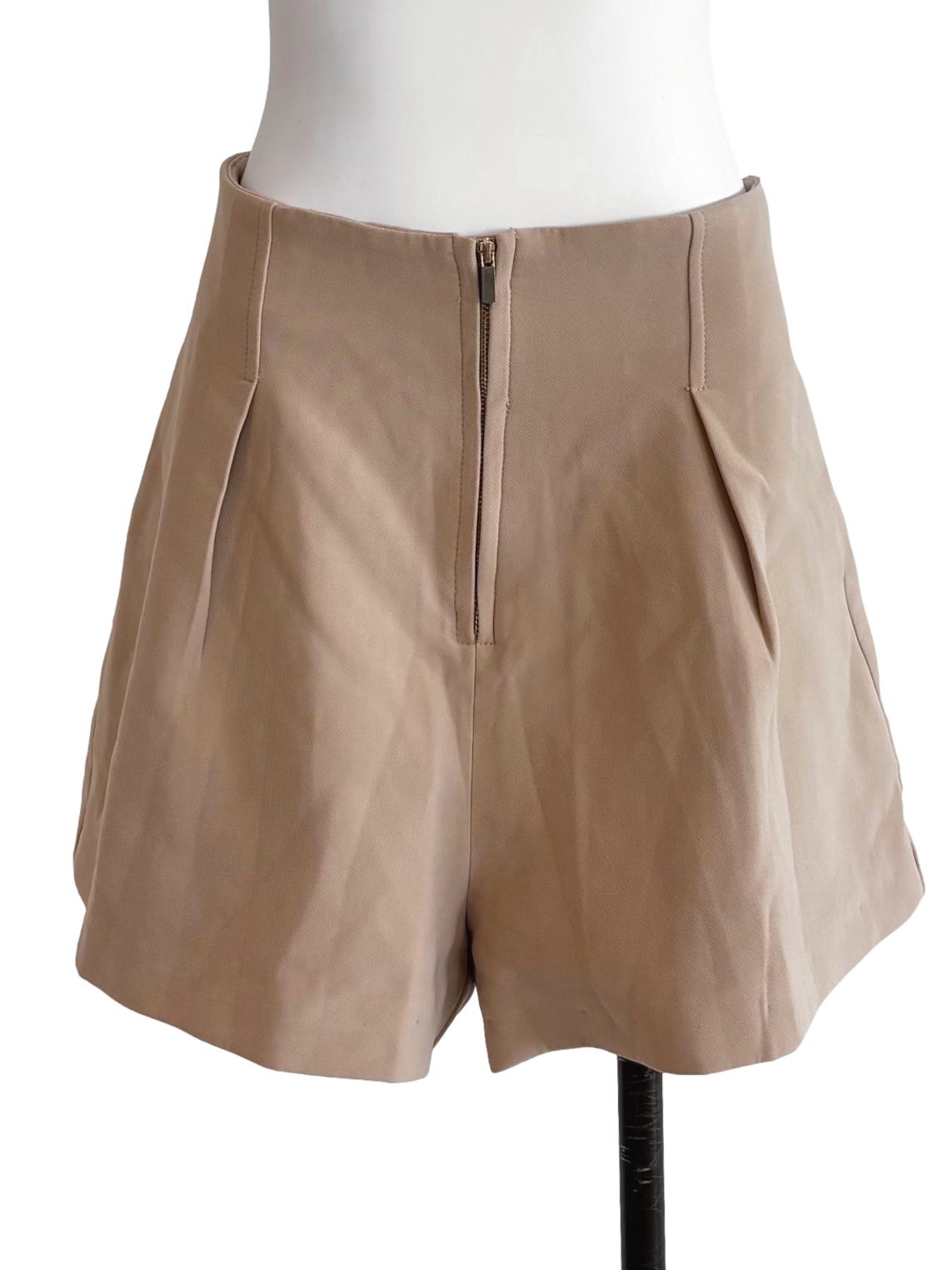 Peanut Brown High Waist Shorts