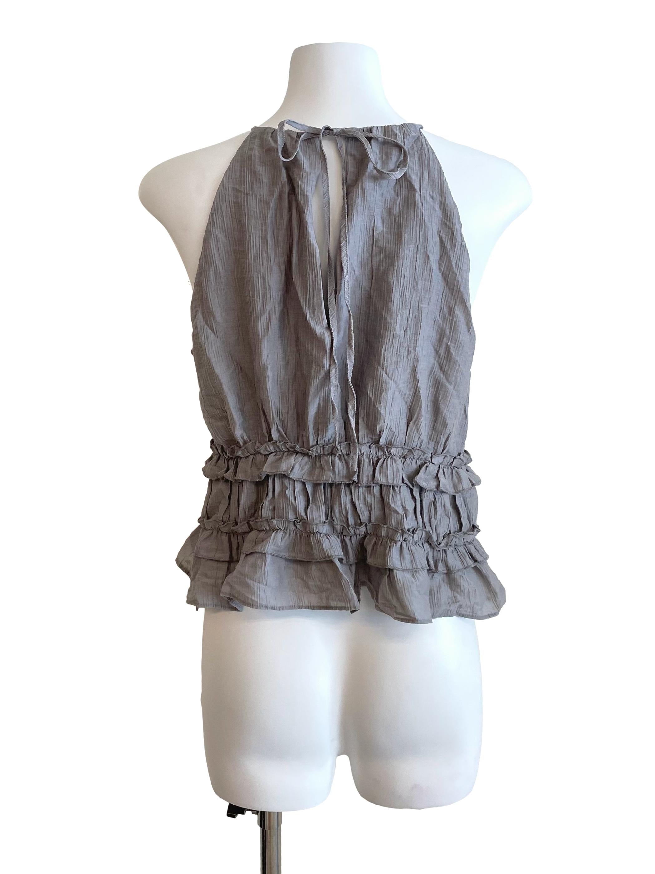 Ash Hollow Back Ruffle Top LB