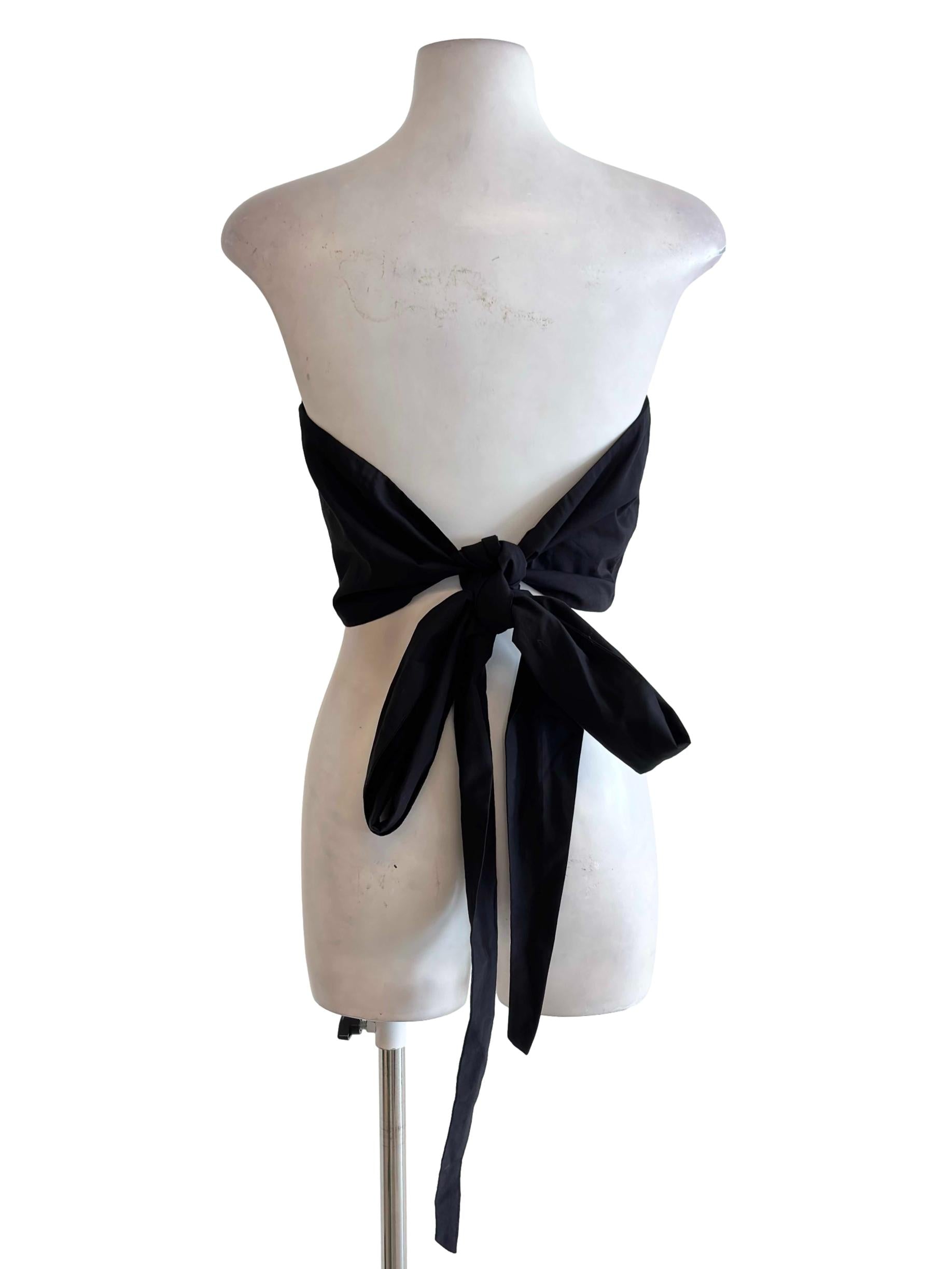 Onyx Black Cotton Silk Twist Top