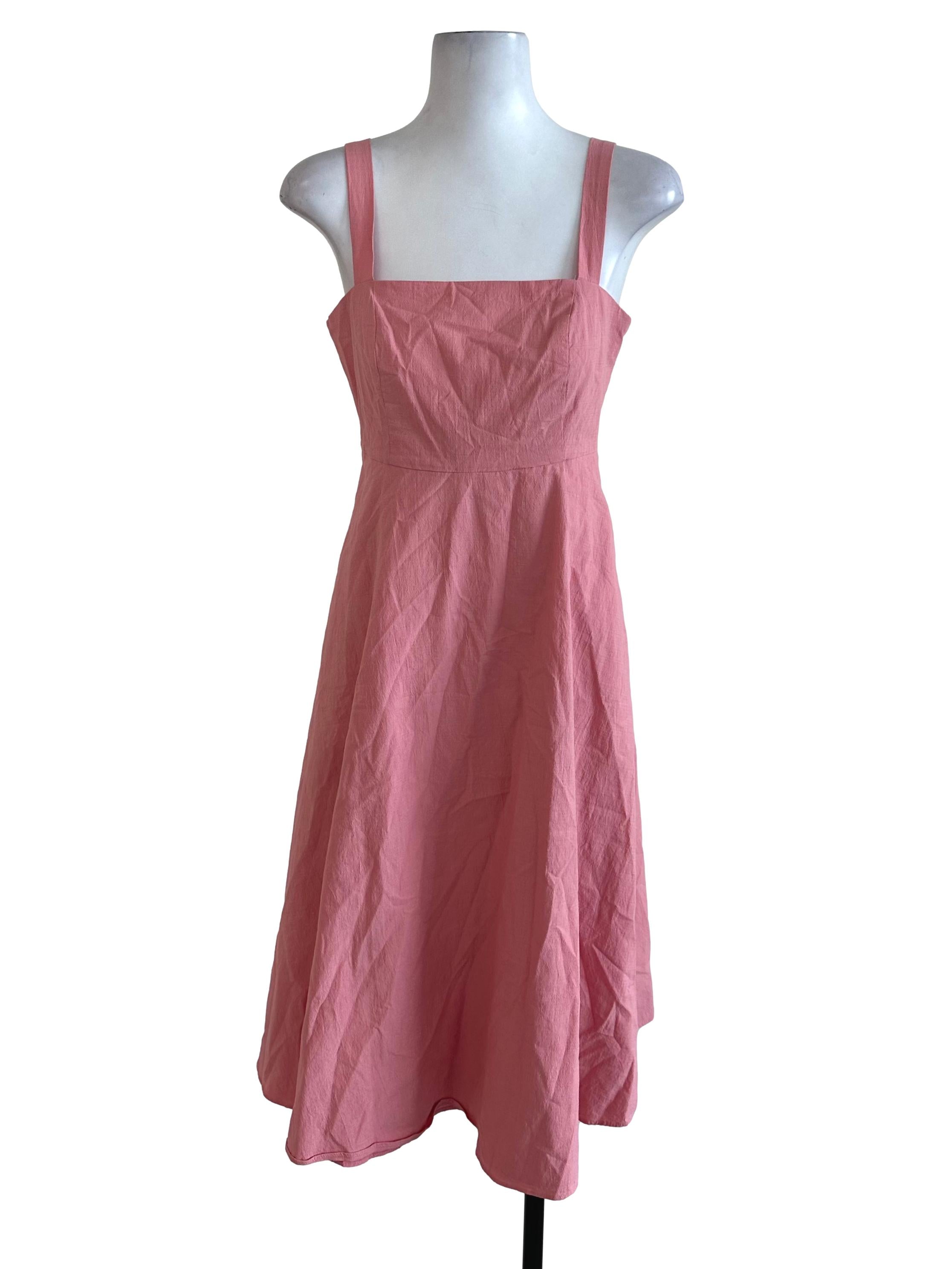 Love Bonito Salmon Pink Textured Dress | REFASH