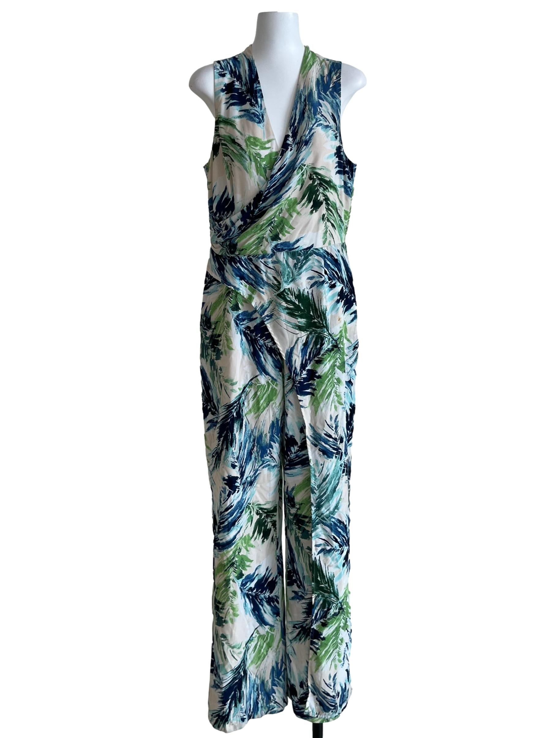 White Abstract Jumpsuit