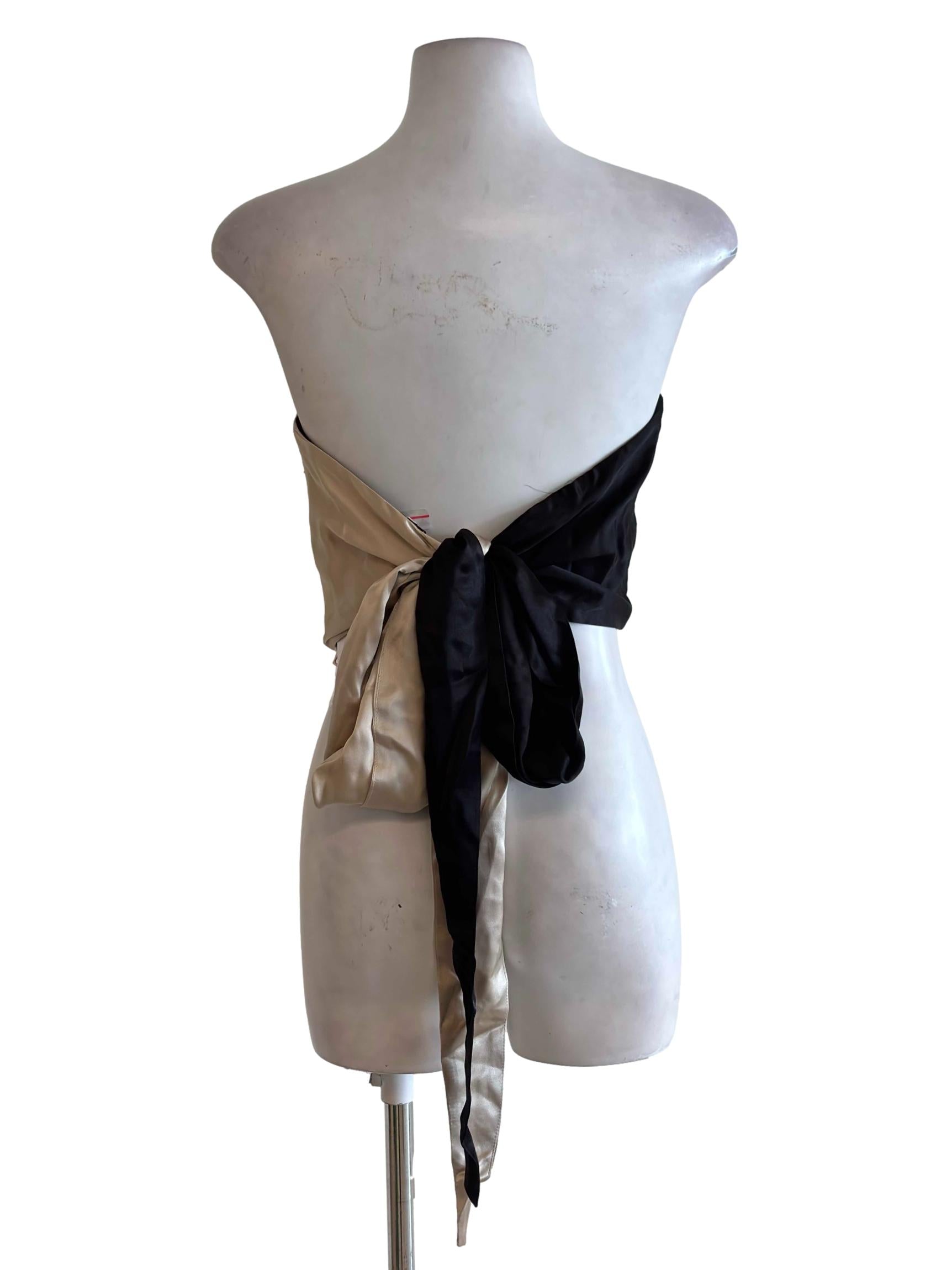 Hazelnut & Black Two Tone Twist Top