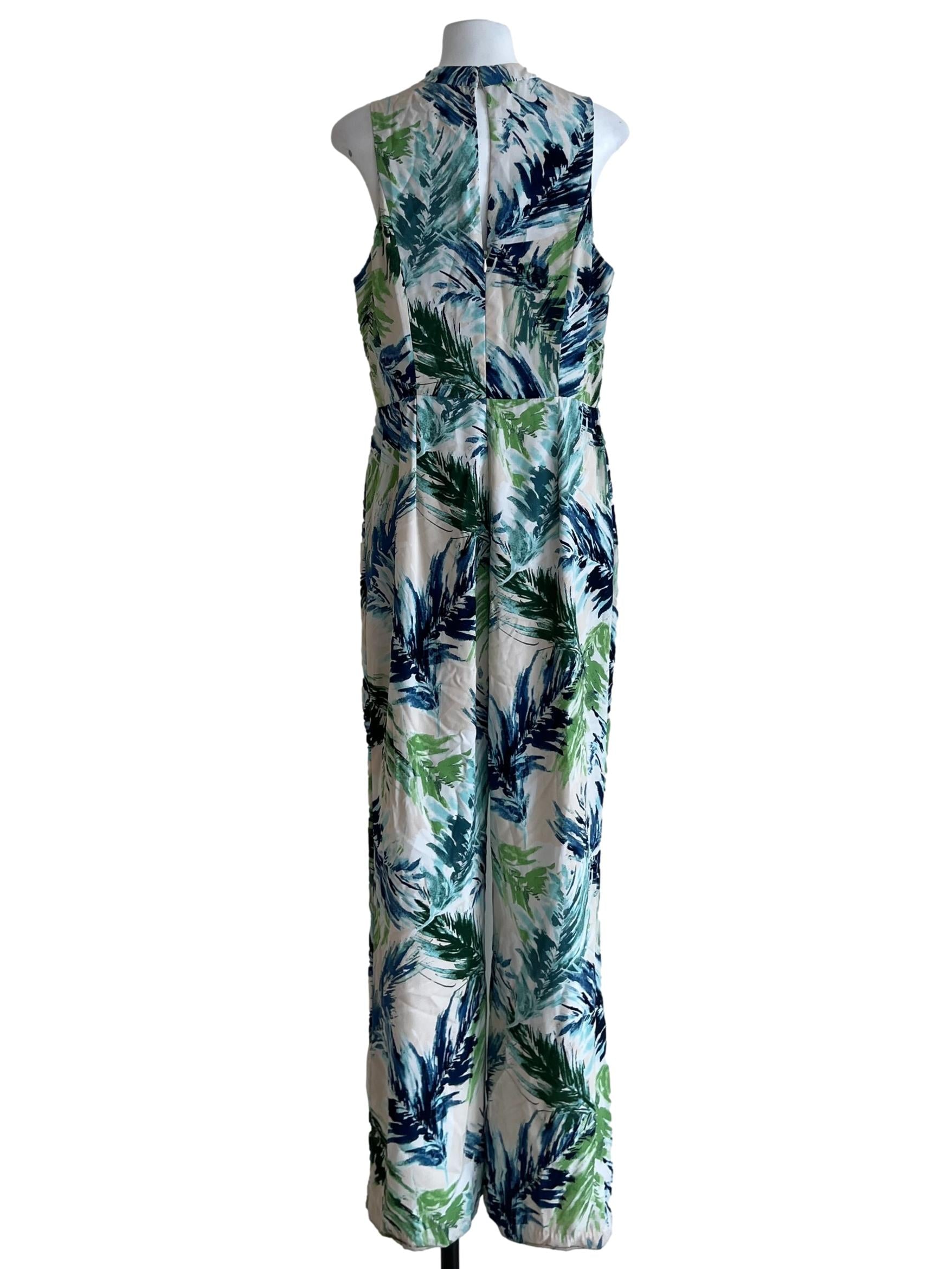 White Abstract Jumpsuit