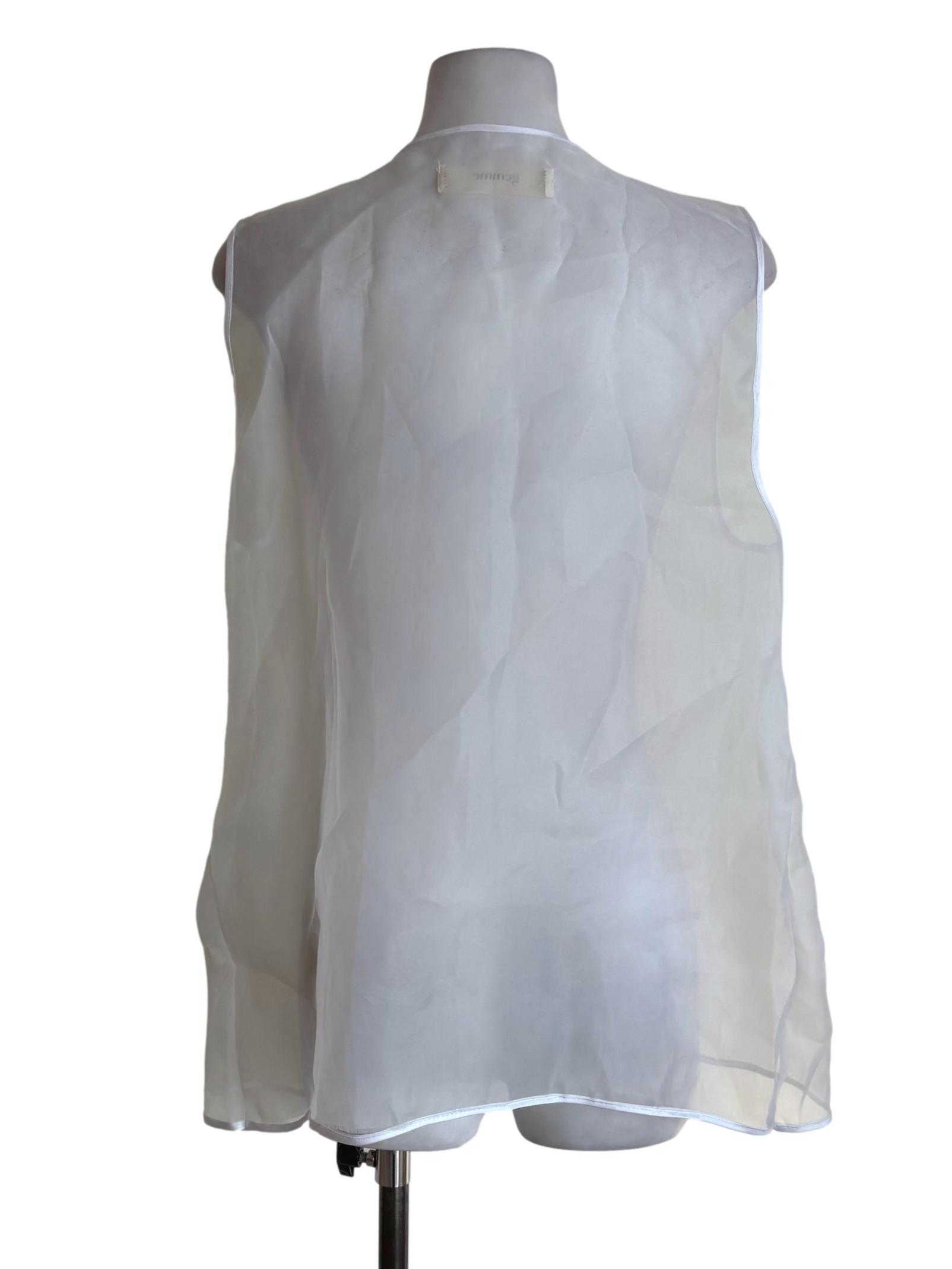 White Organza Sheer Outerwear