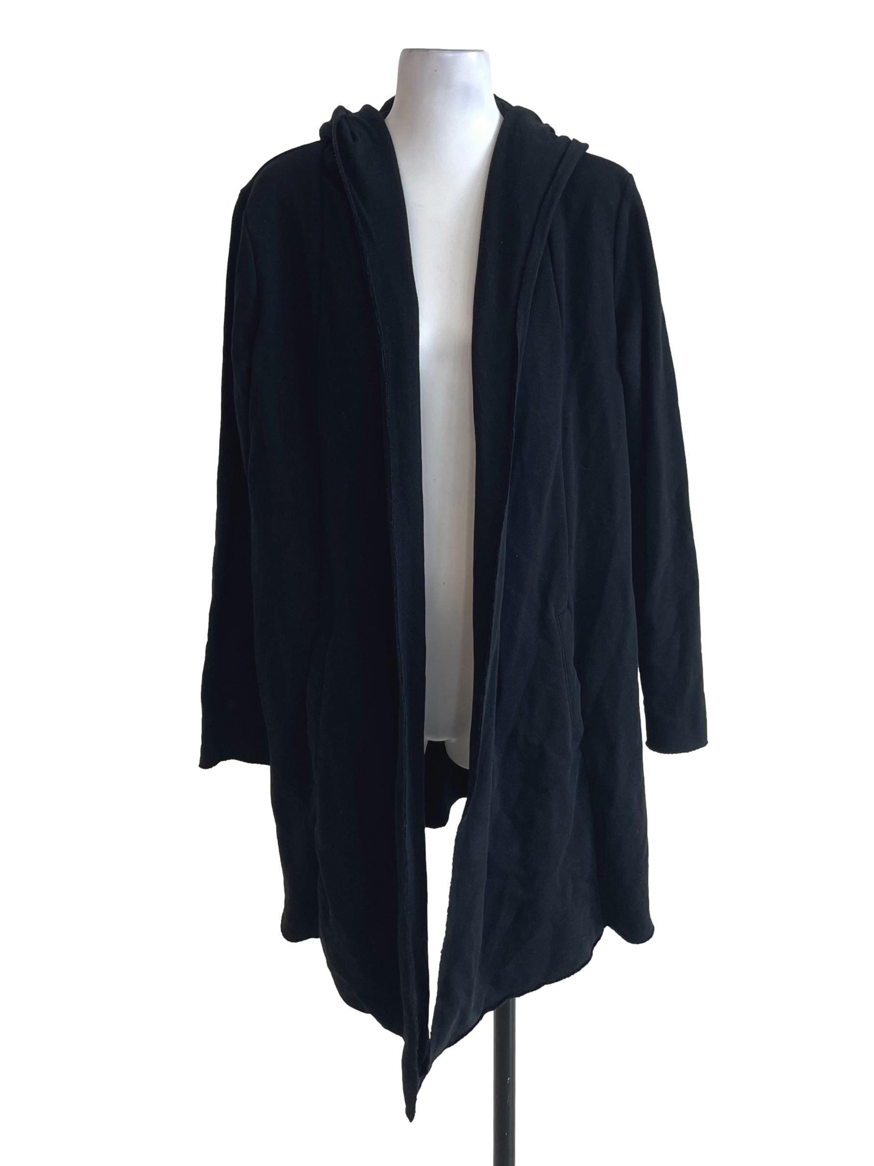 Plain Black Hooded Jacket