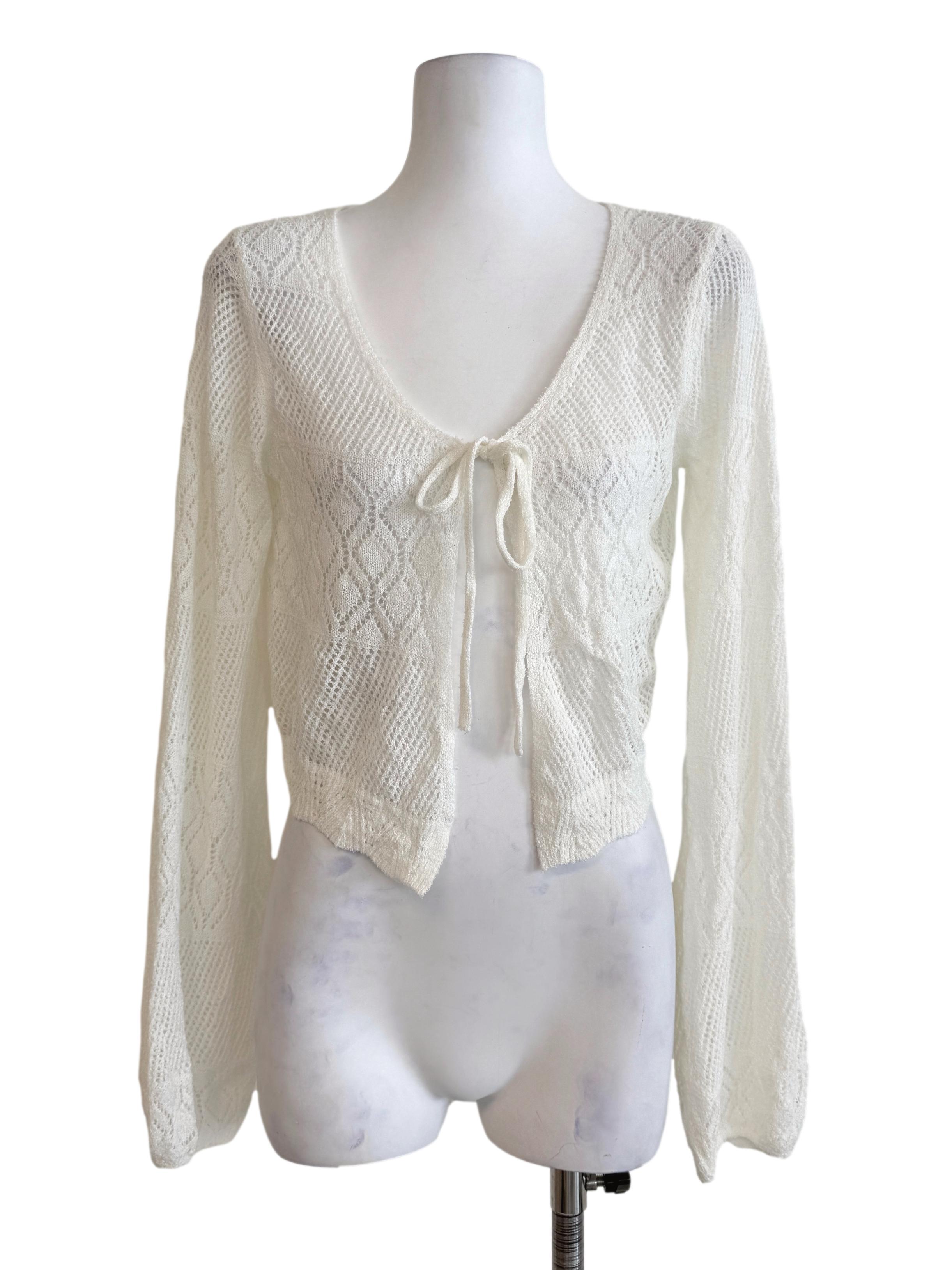 Pearl White Knit Cardigan