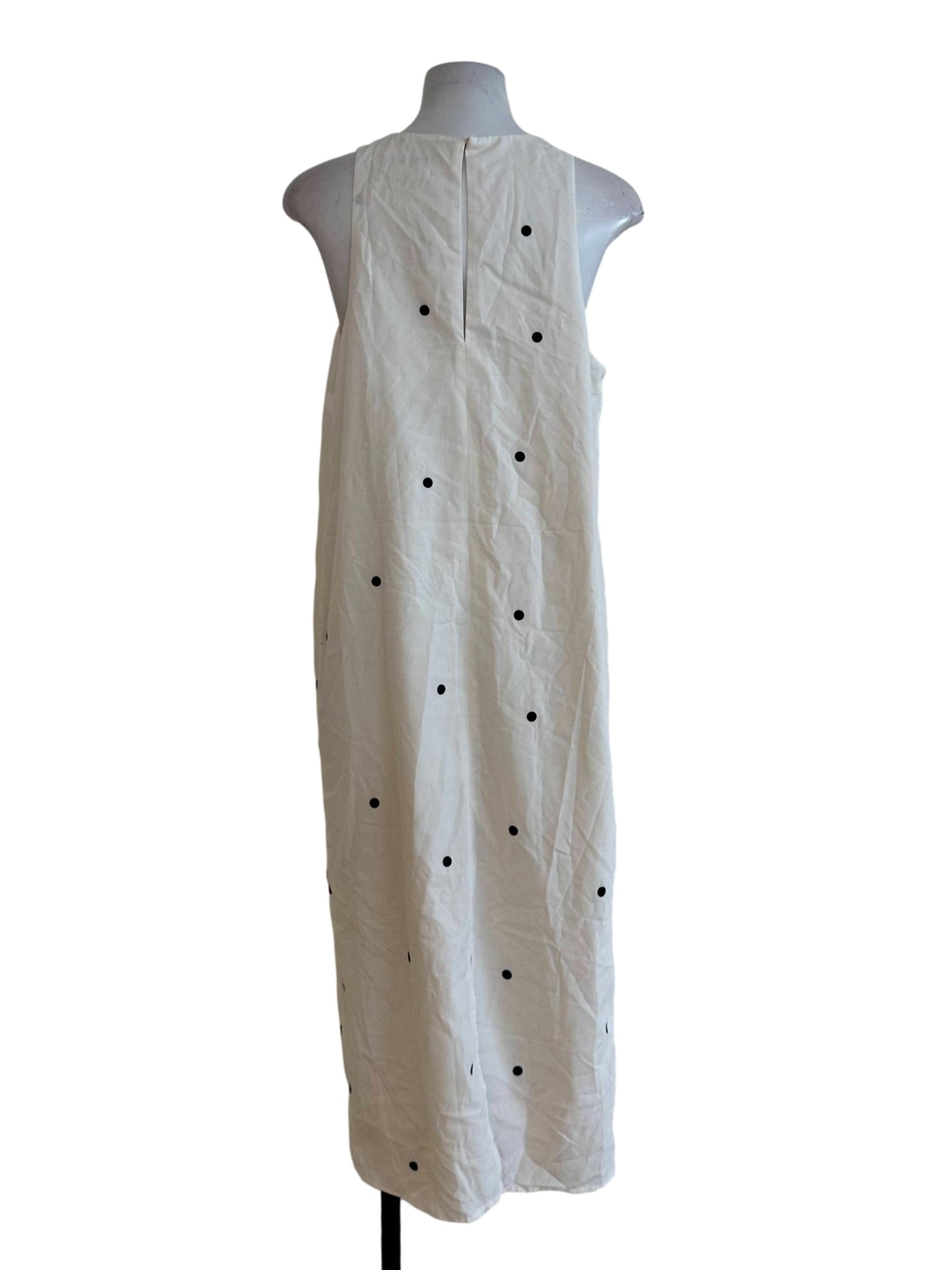 White Polka Dot Shift Dress