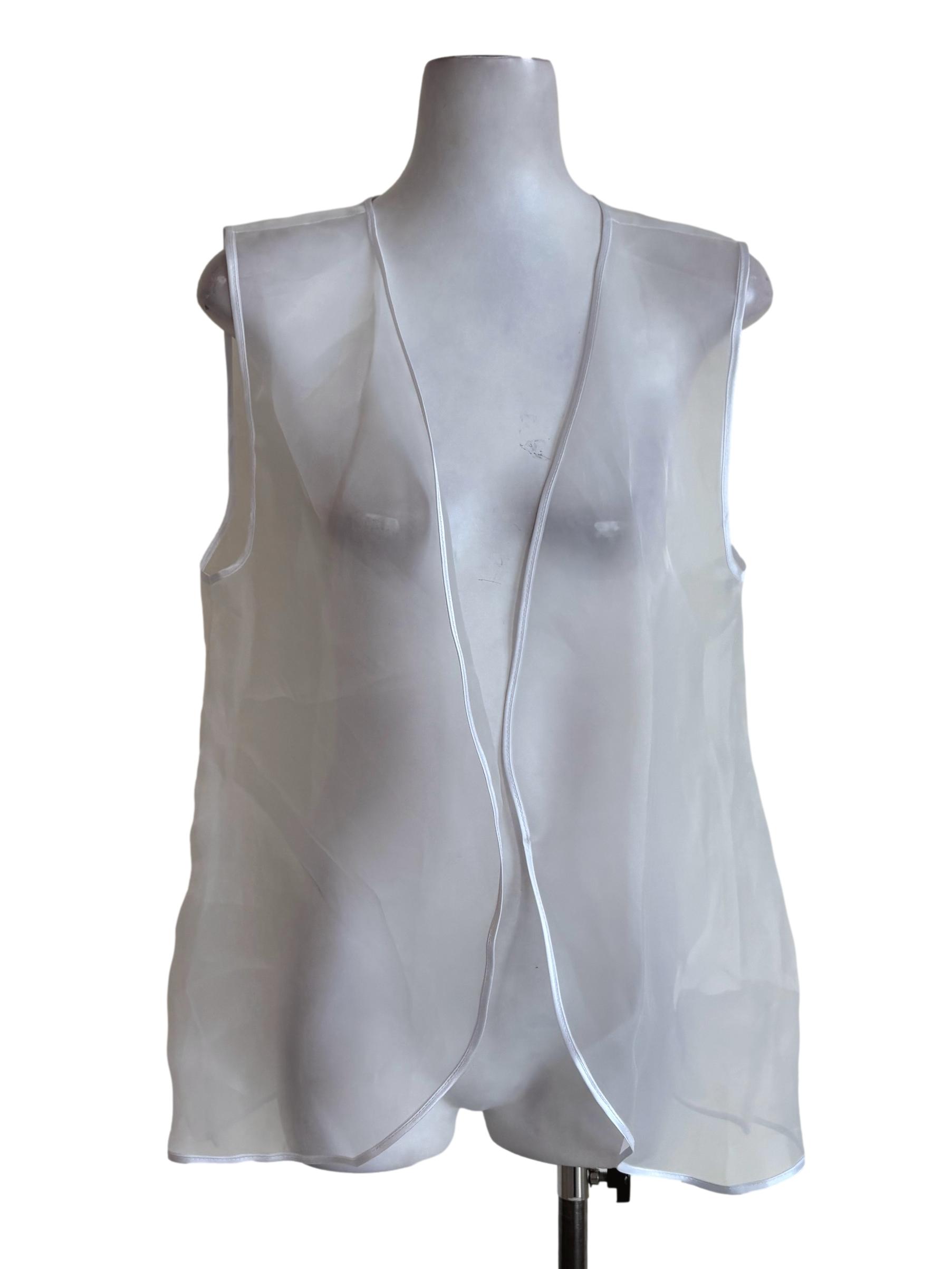 White Organza Sheer Outerwear