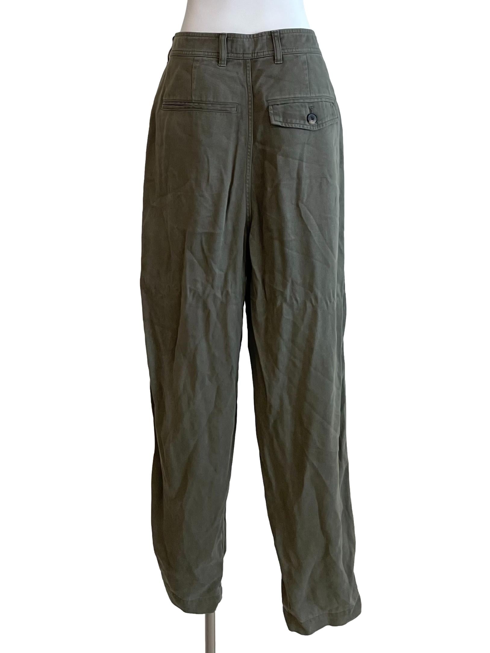 Dusty Olive Baggy Jeans