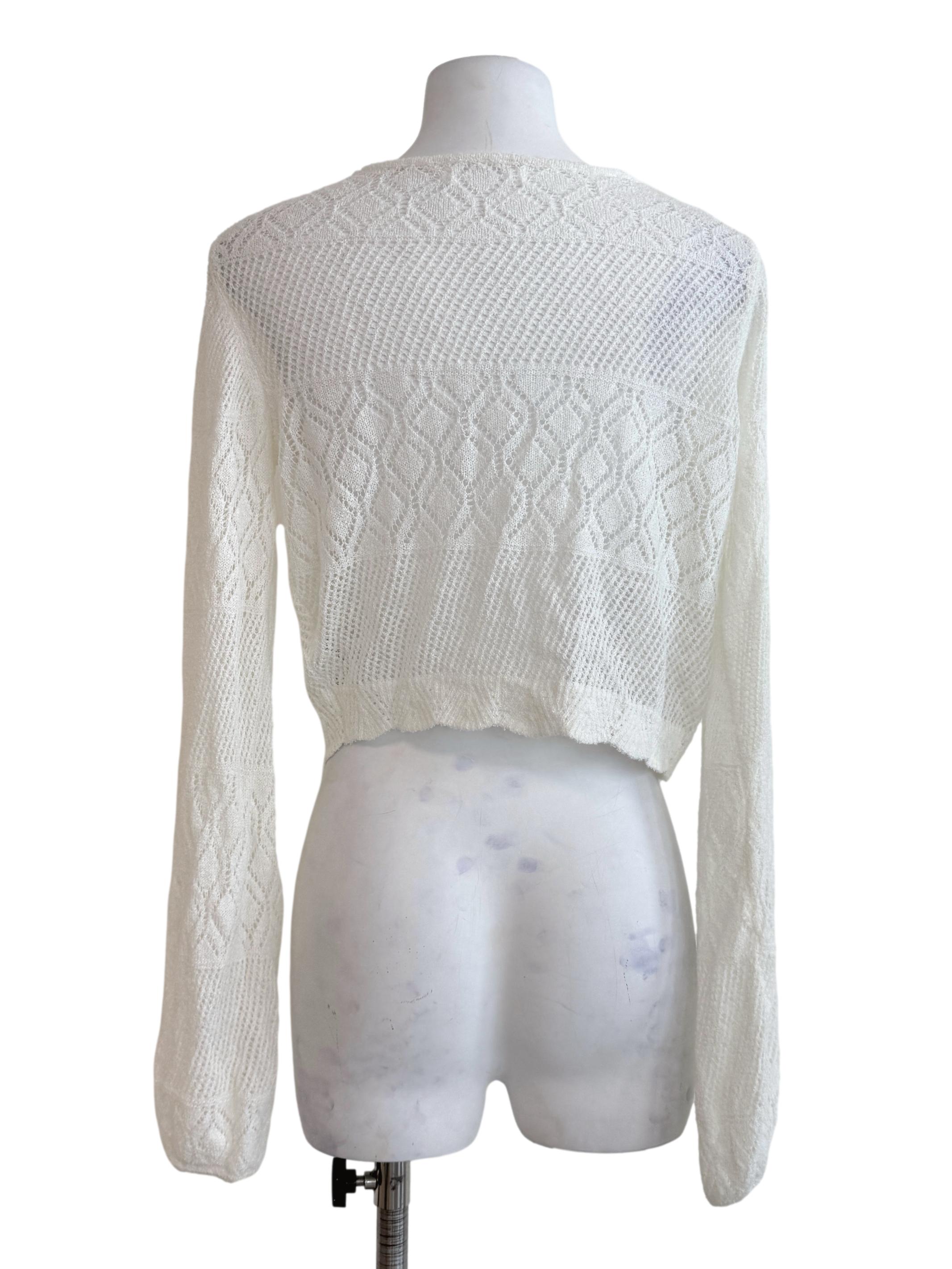 Pearl White Knit Cardigan