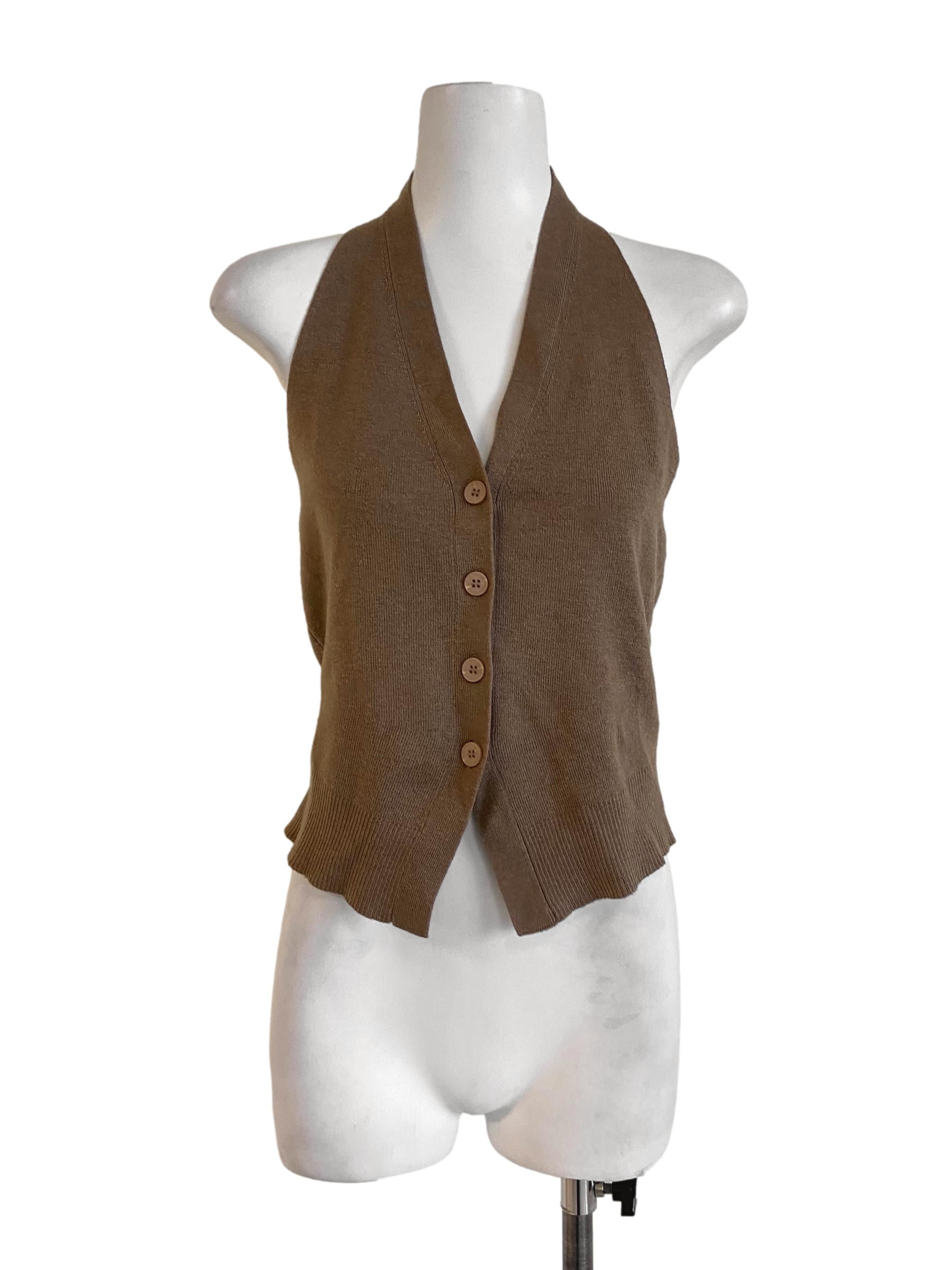 Tortillas Brown Halter Neck Crop Top LB