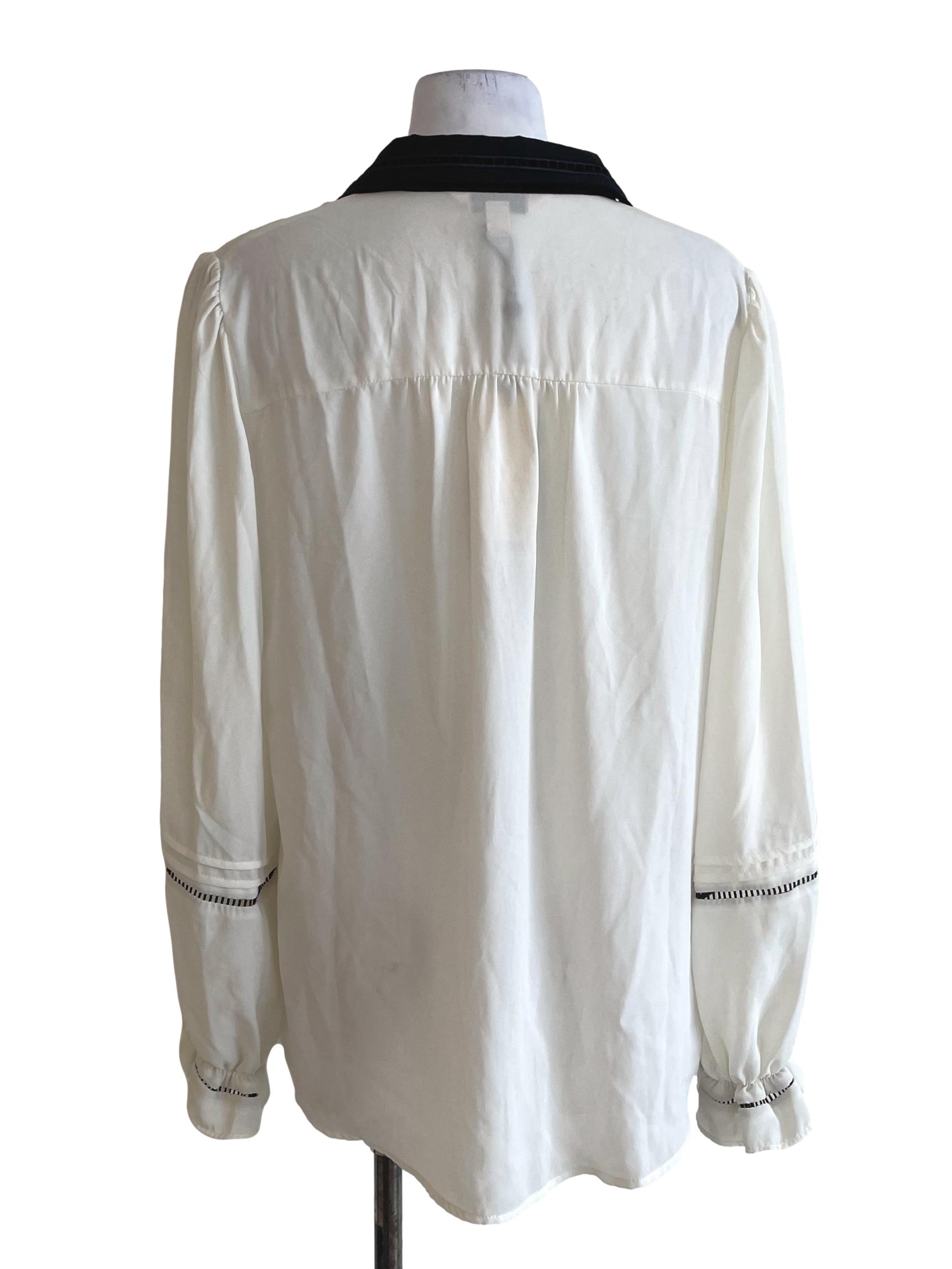 Off White Collared Top