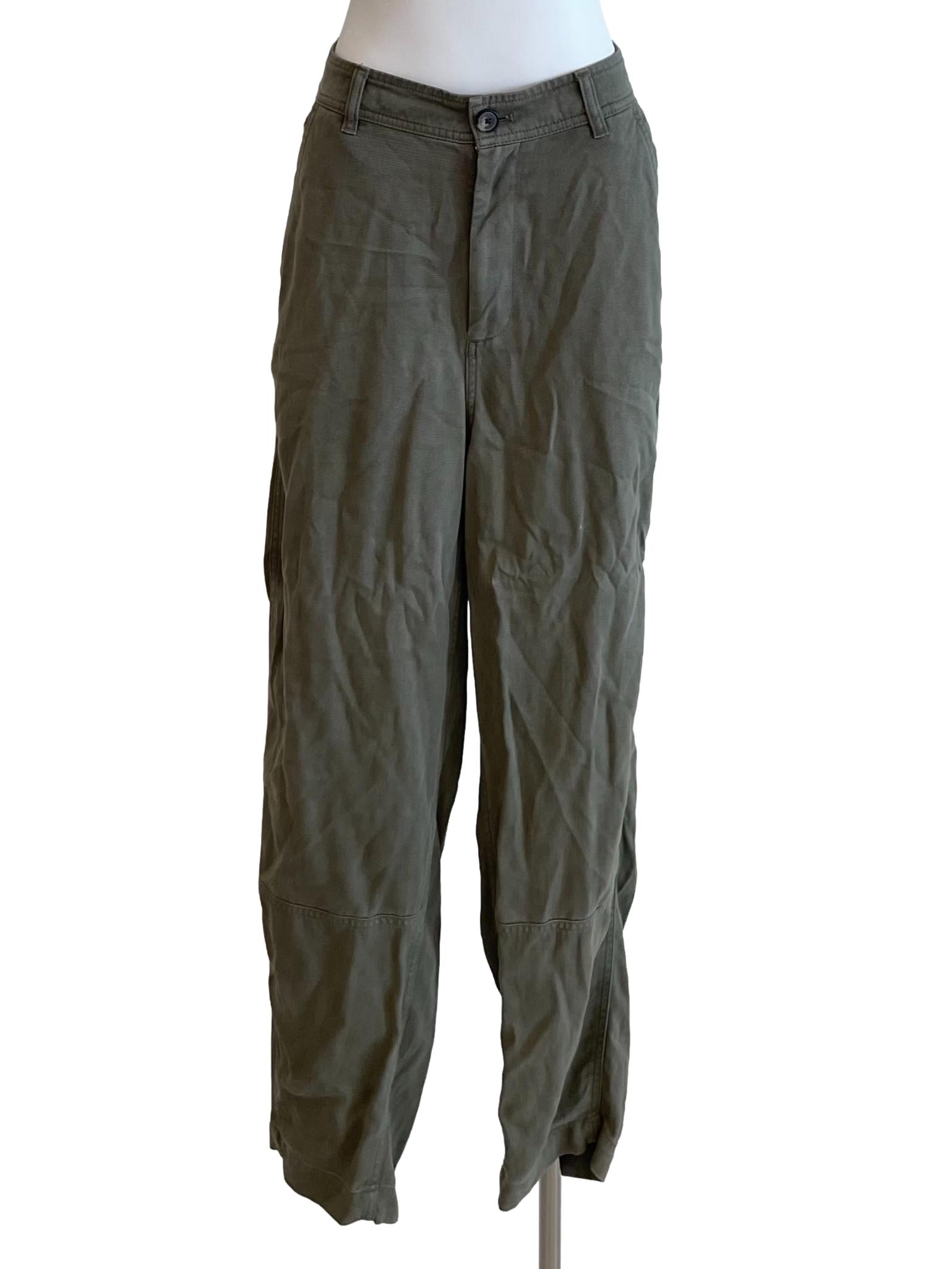 Dusty Olive Baggy Jeans