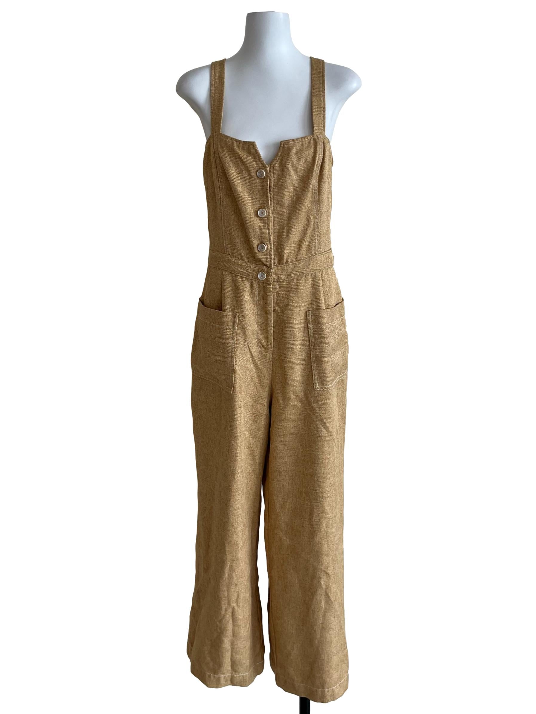 Butter Yellow Graph Check Jumpsuit