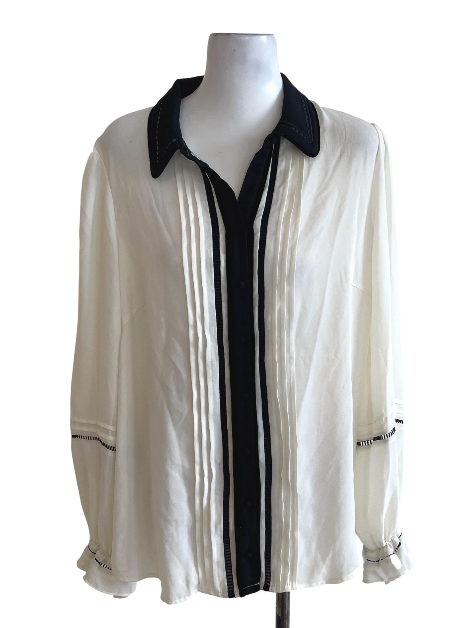 Off White Collared Top