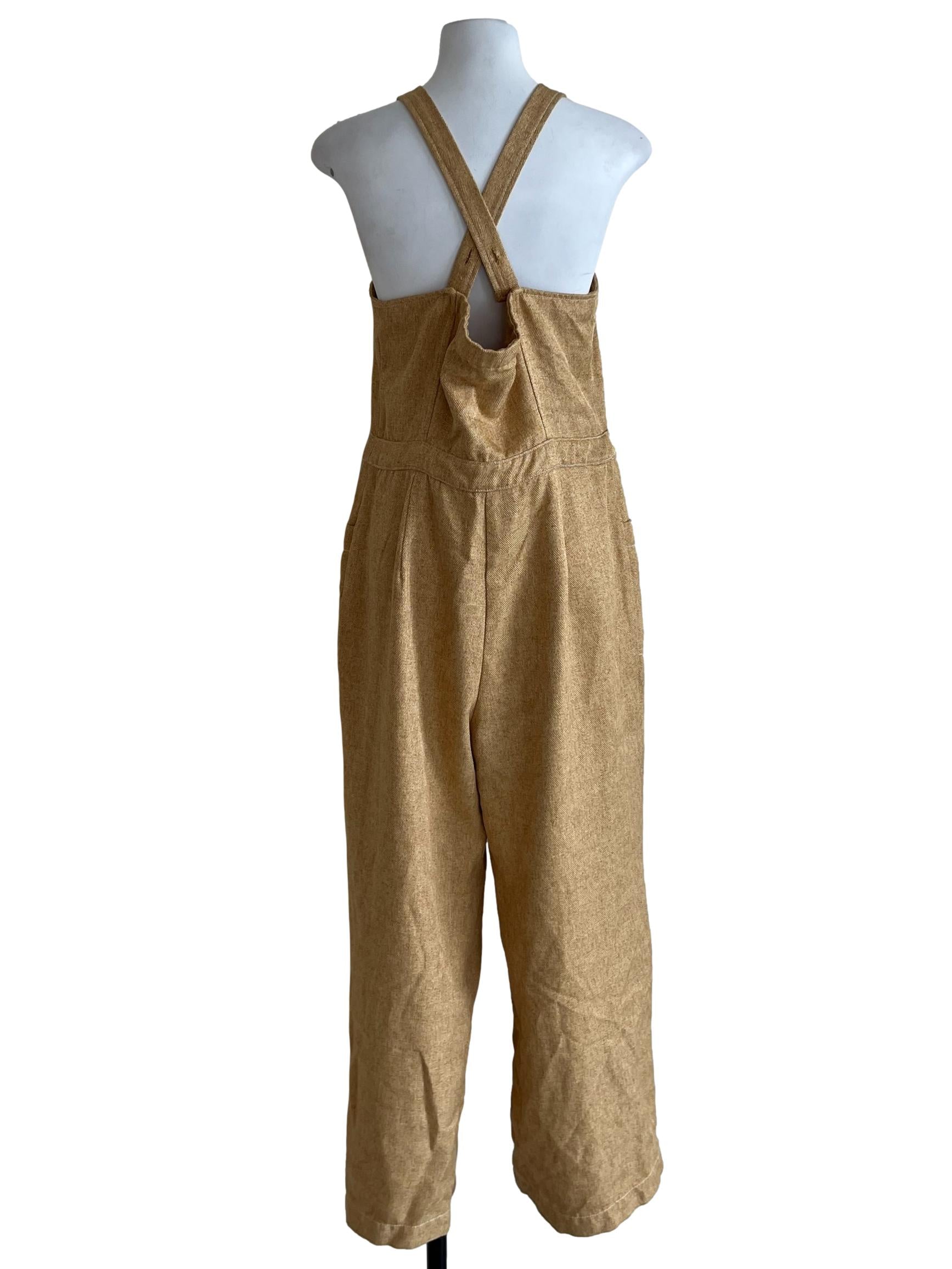Butter Yellow Graph Check Jumpsuit