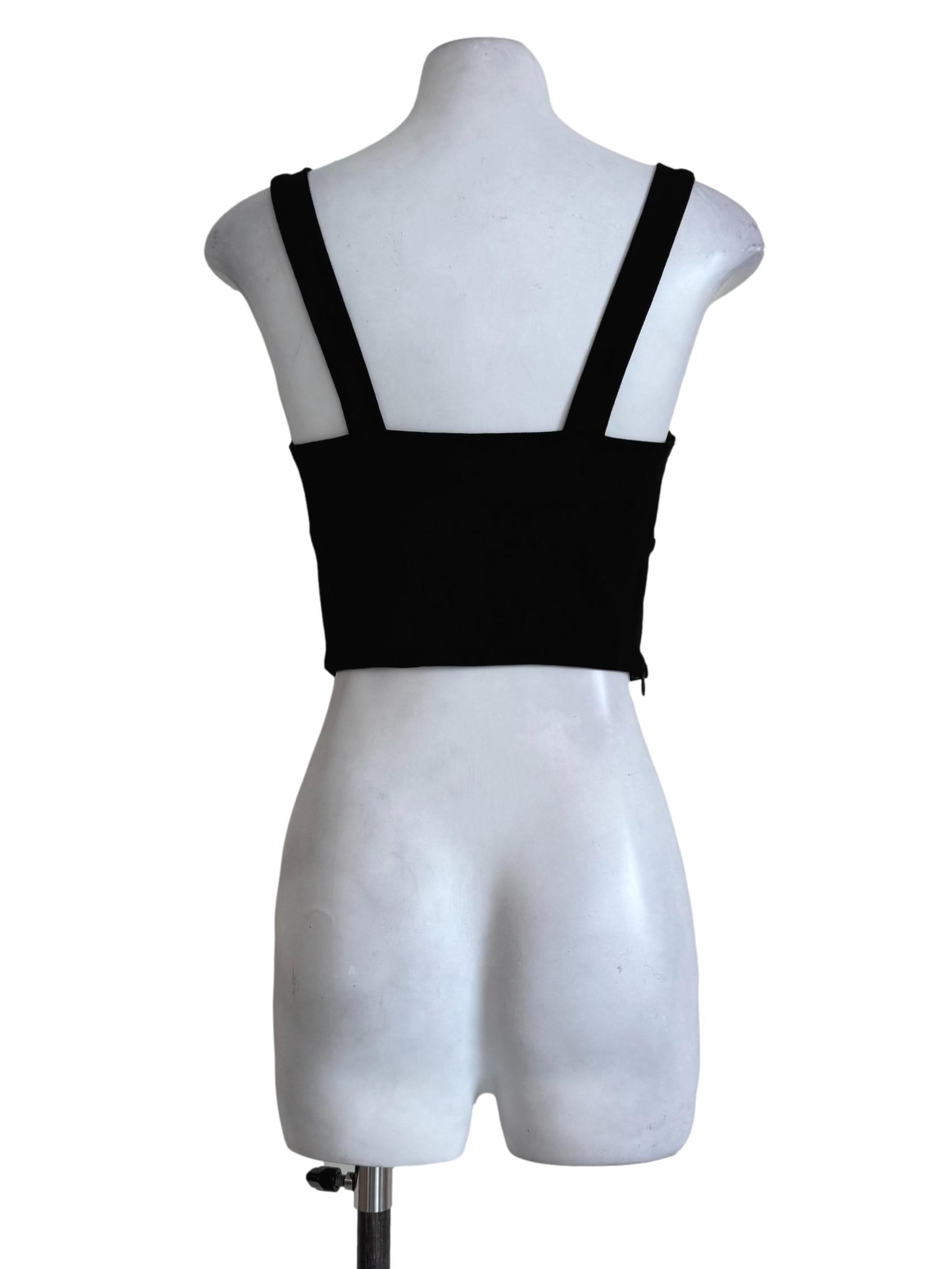 Muted Black V Neck Bralet