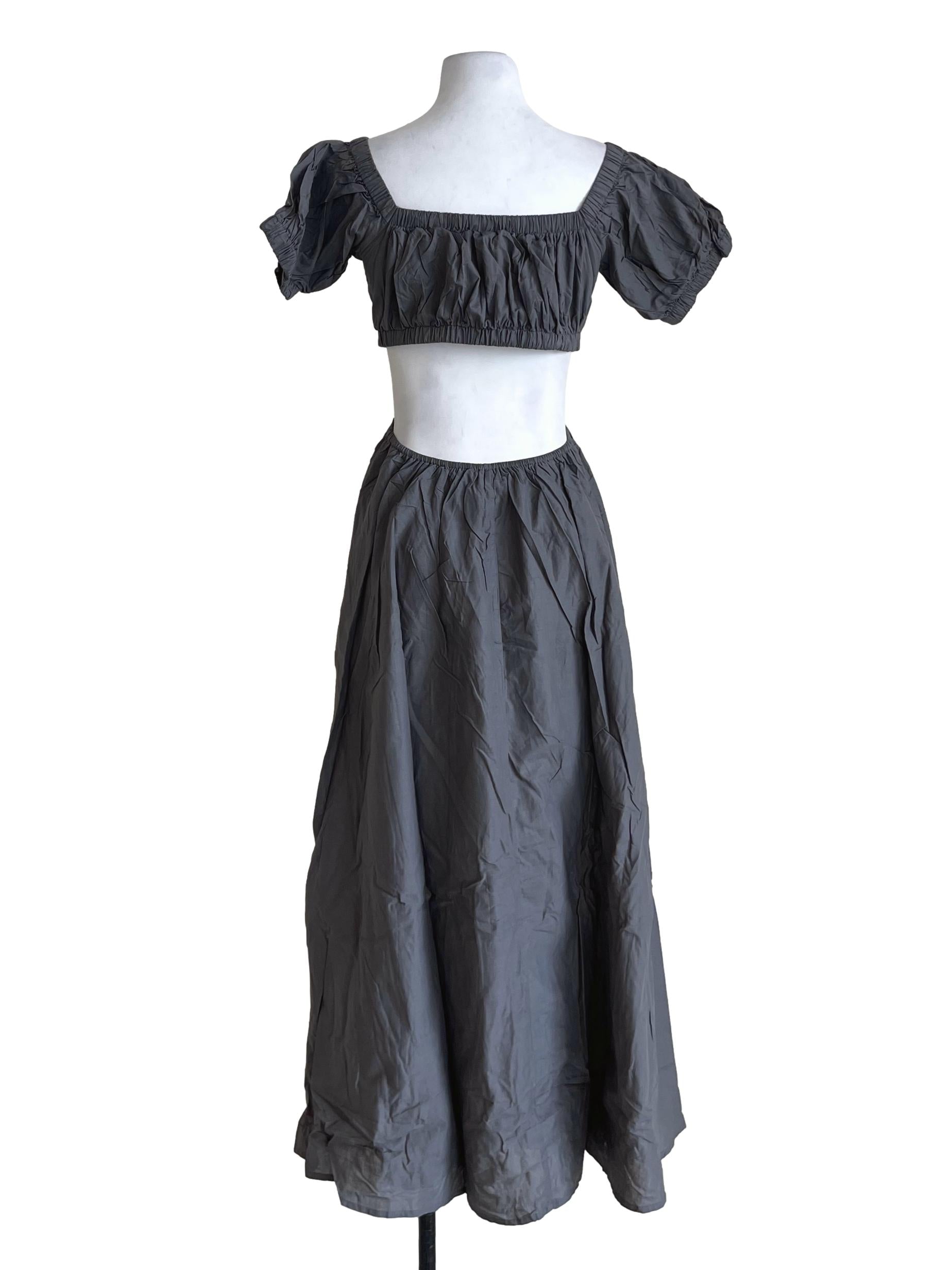 Grey Adriel Cut Out Padded Midi Dress TTR