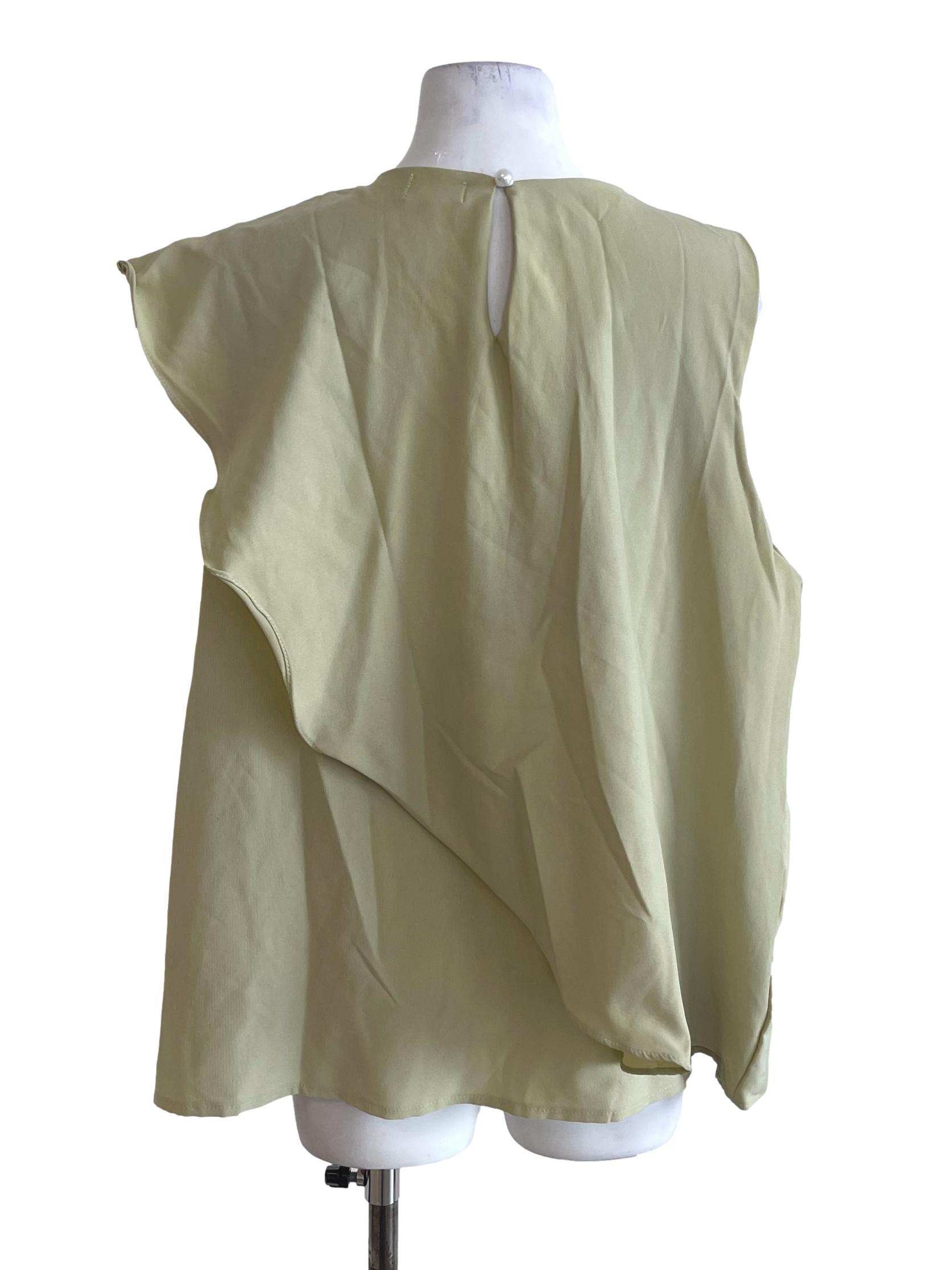 Light Green Ruffled Top