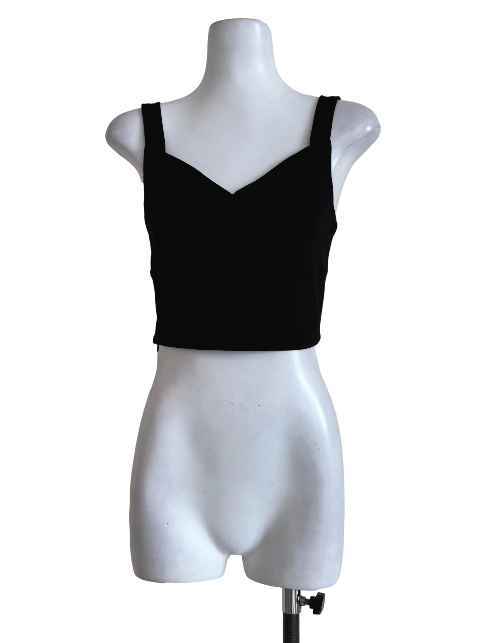 Muted Black V Neck Bralet