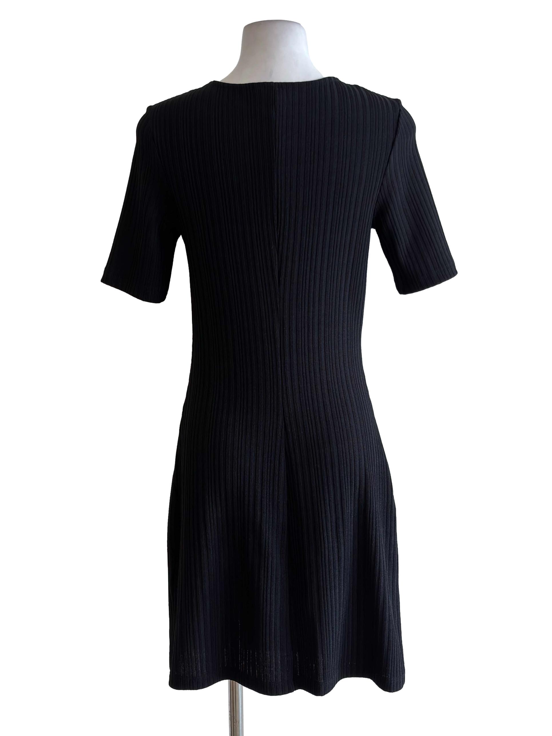 Jet Black Twisted Side Dress