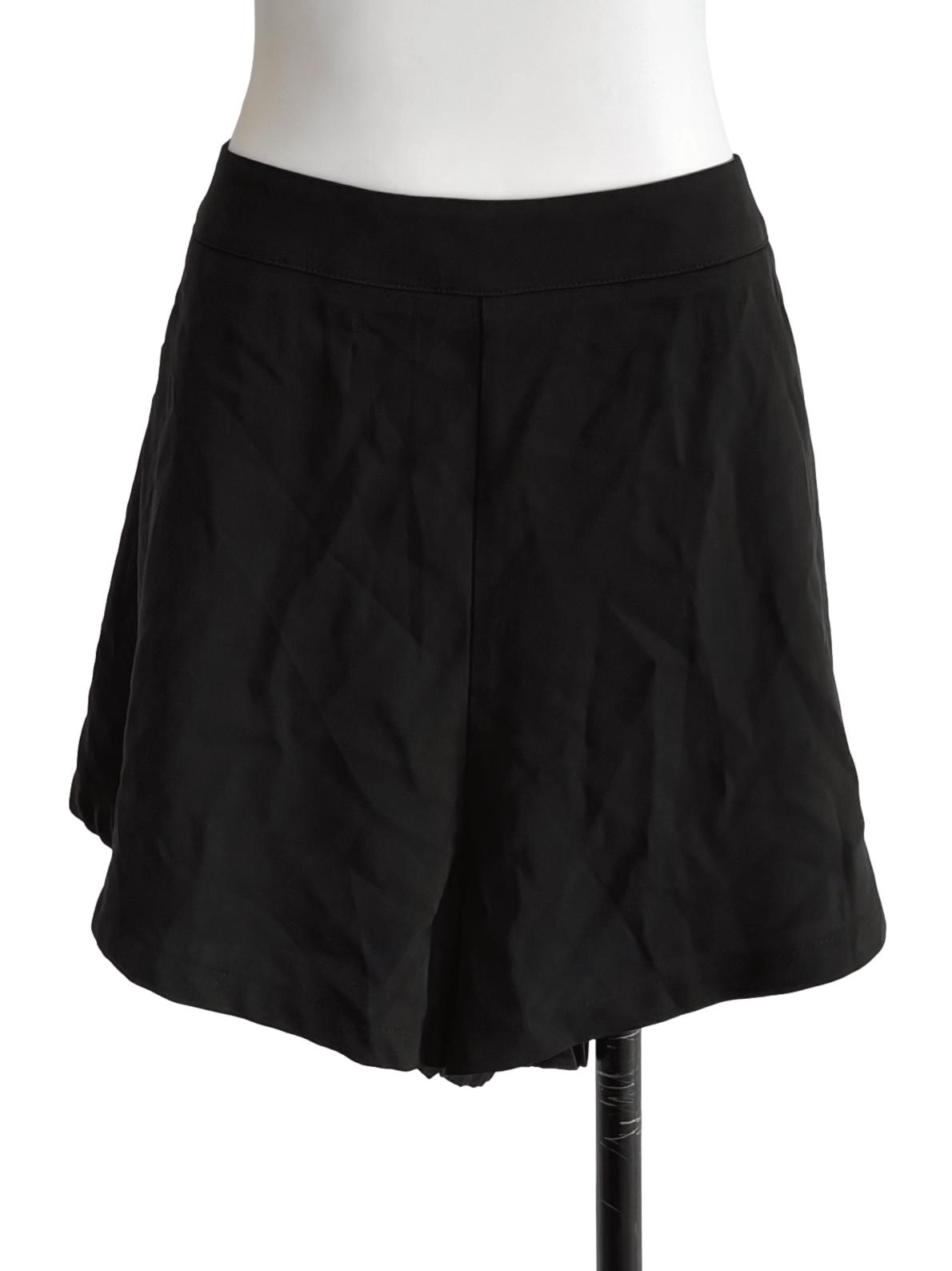 Black Casual Wide Shorts