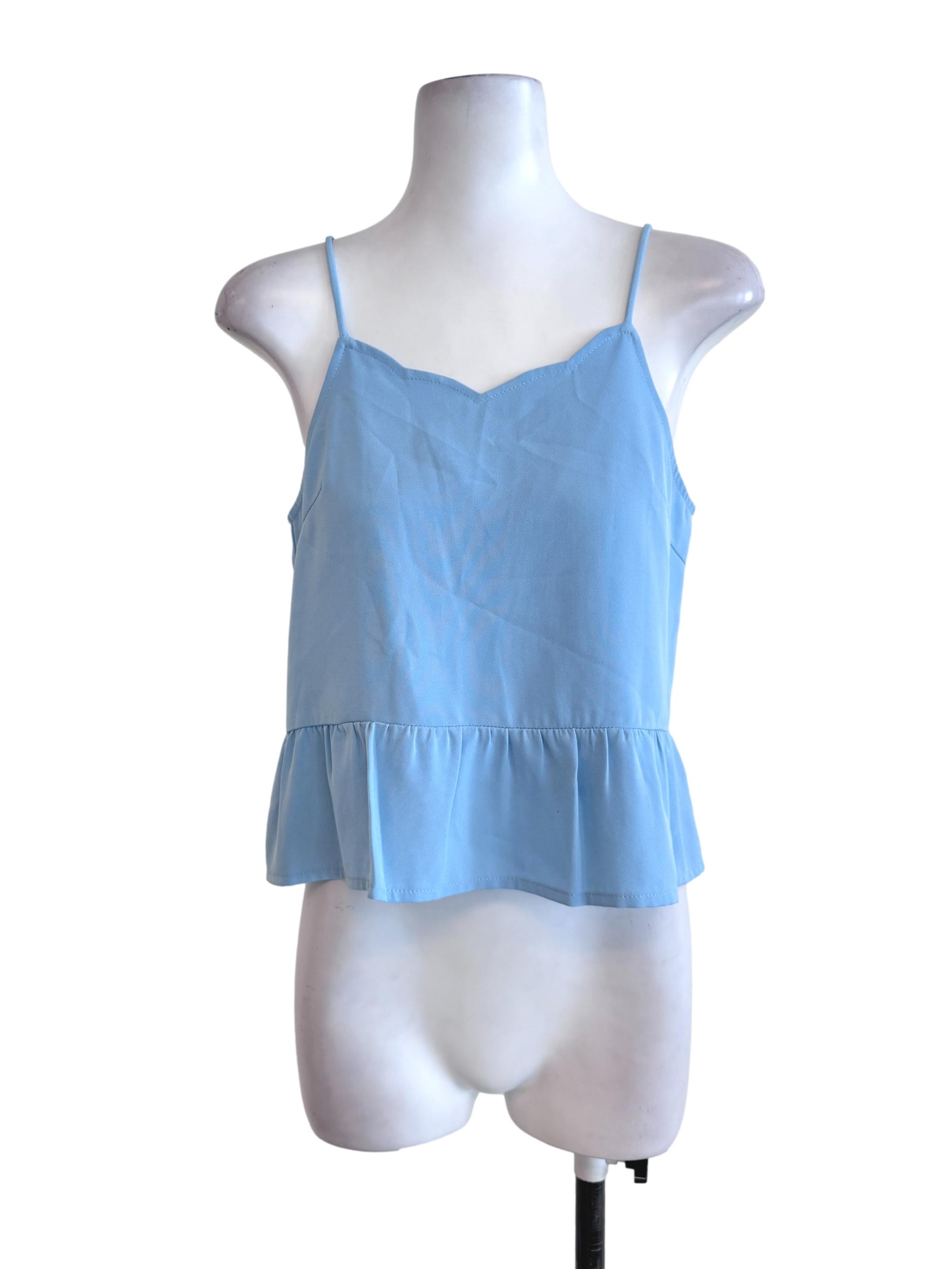 Sky Blue Sleeveless Top