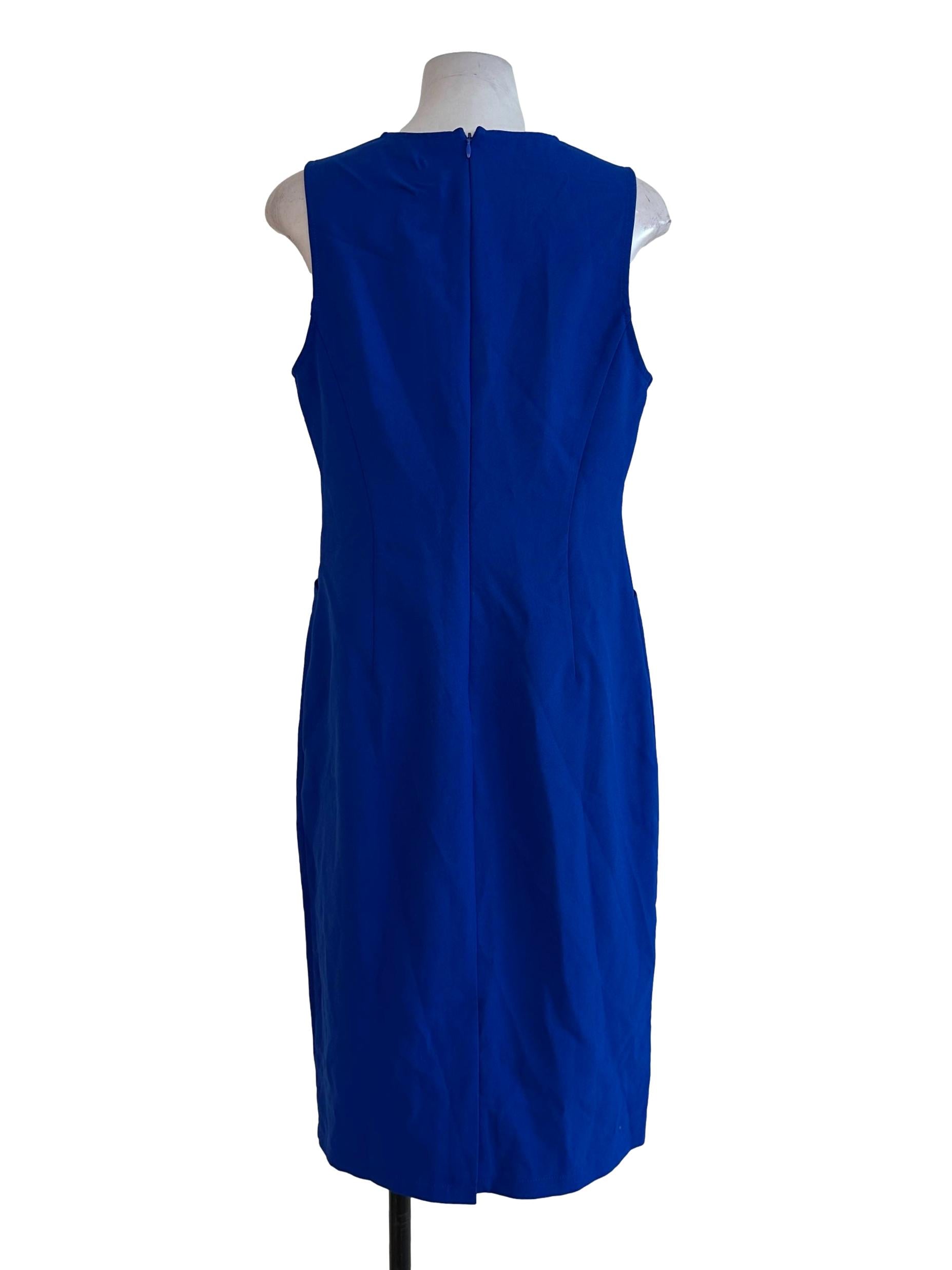 Cobalt Blue Plain Sheath Dress