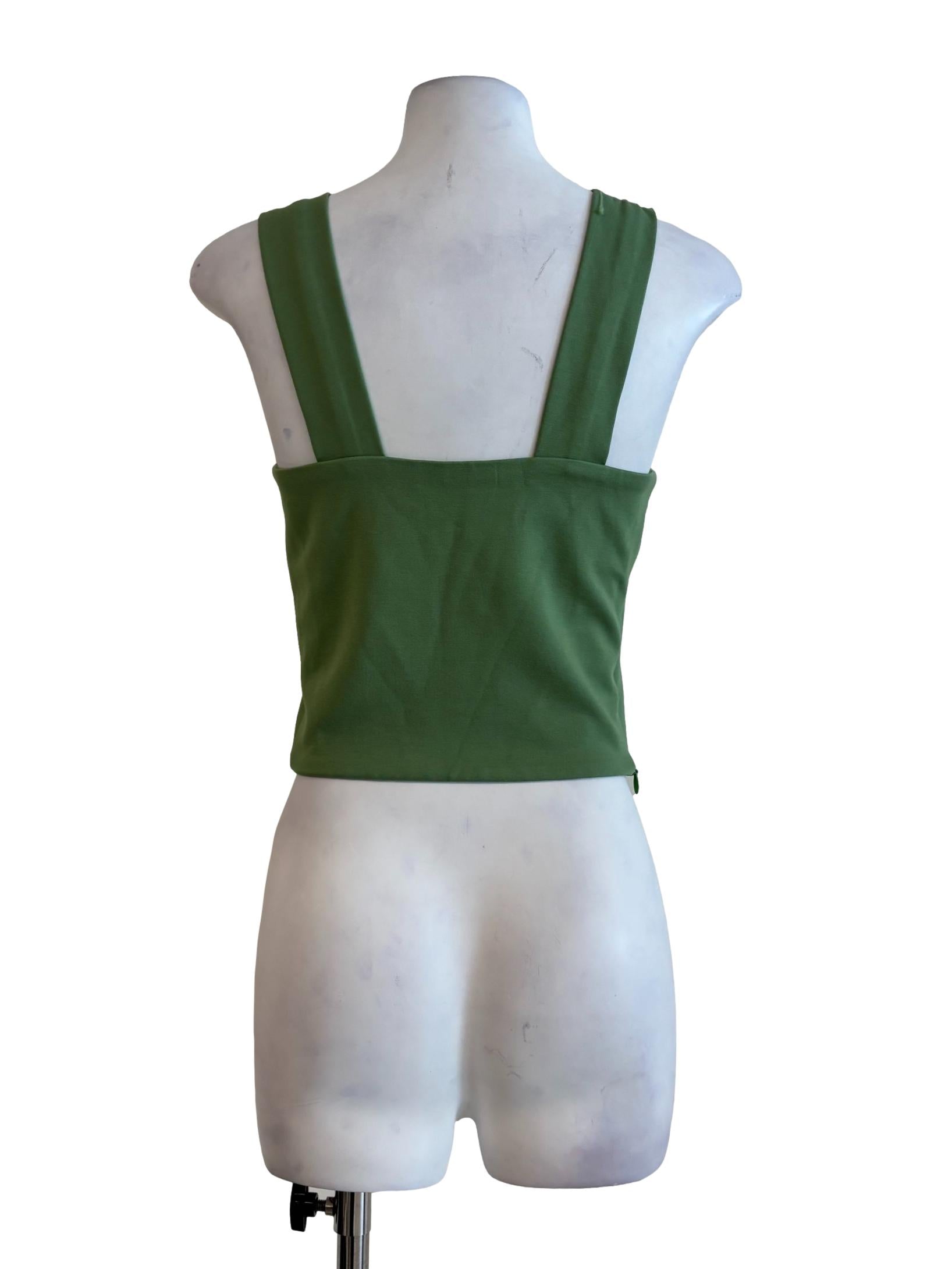 Jade Green Fitted Tank Top