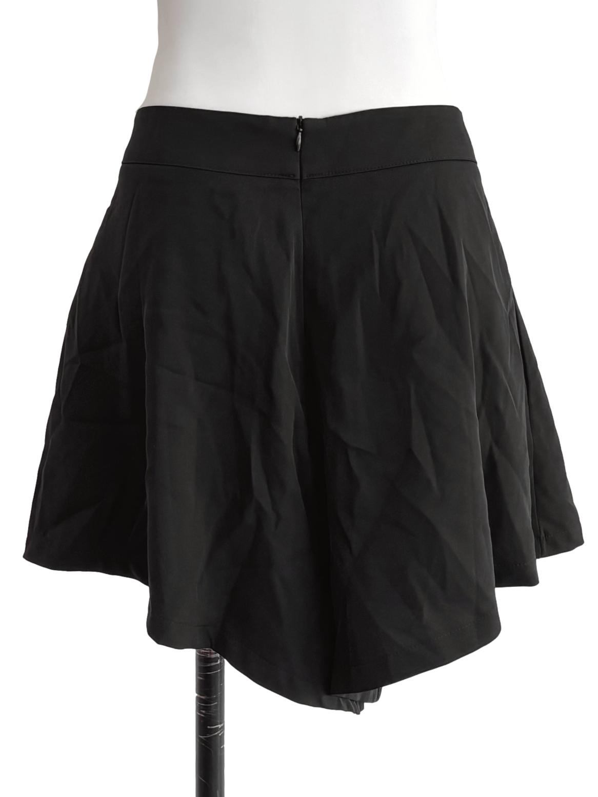Black Casual Wide Shorts