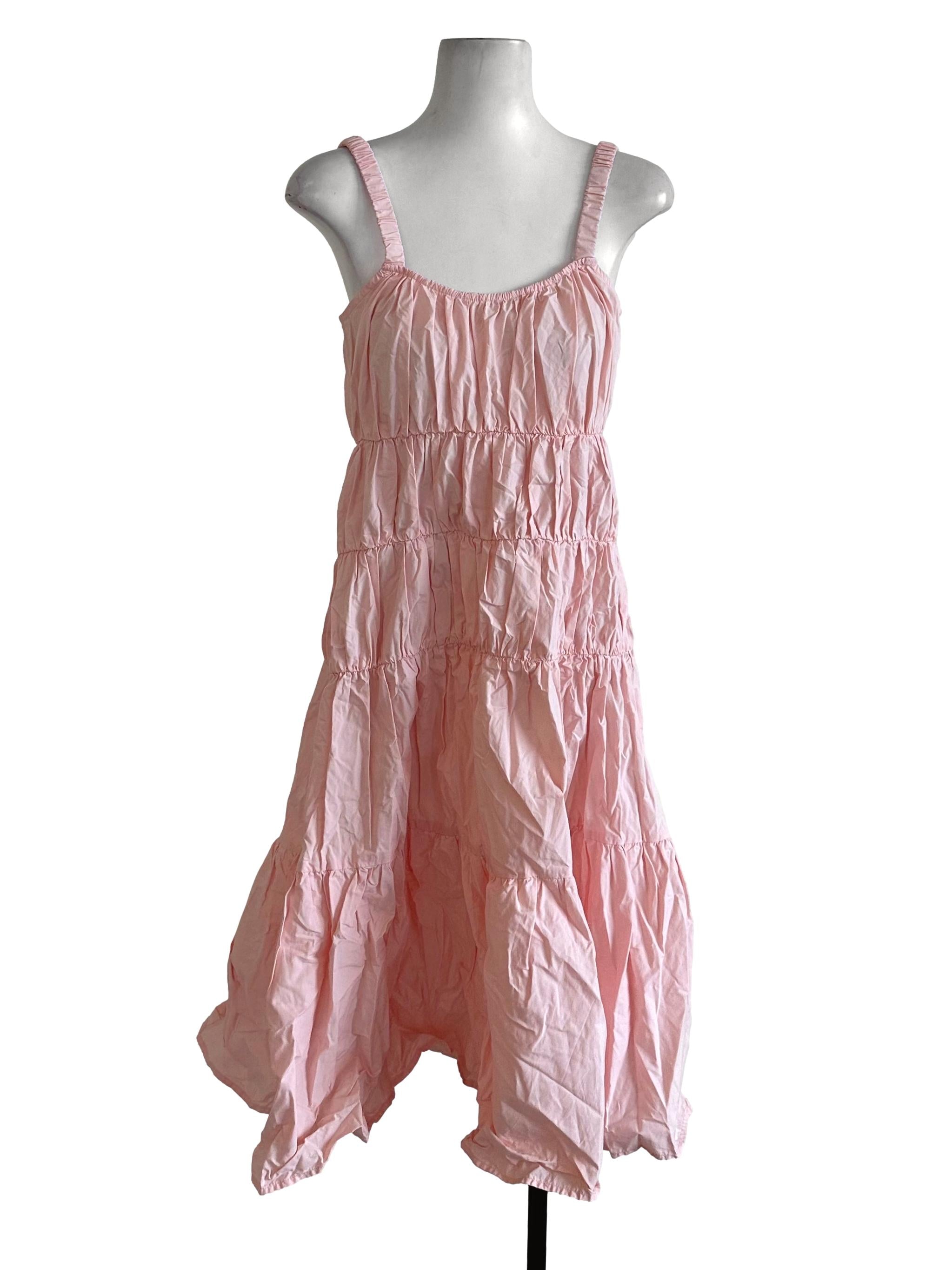 Urban Revivo Peachy Pink Tiered Dress | REFASH
