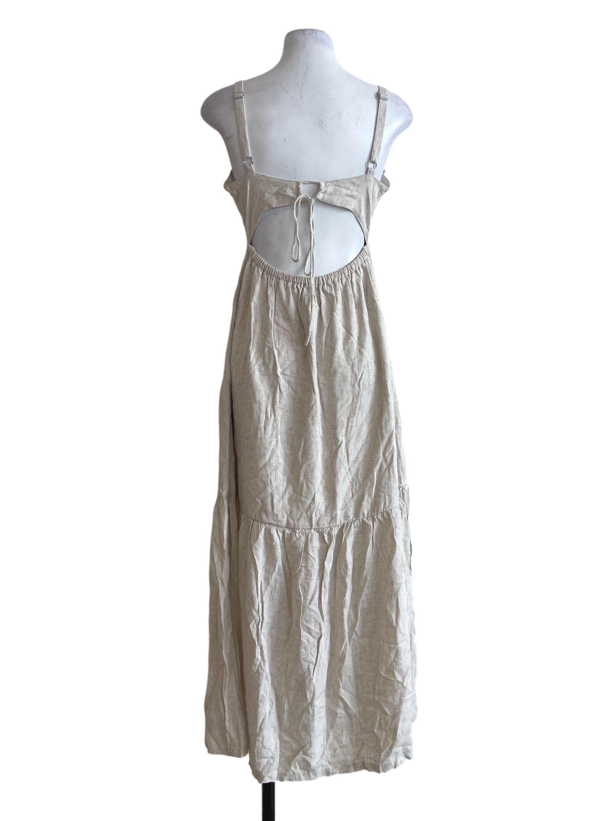 Beige Tiered Dress