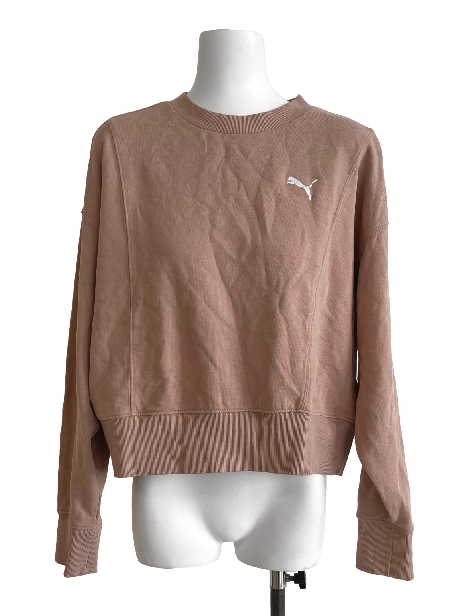 Tortilla Brown Cropped Sweatshirt