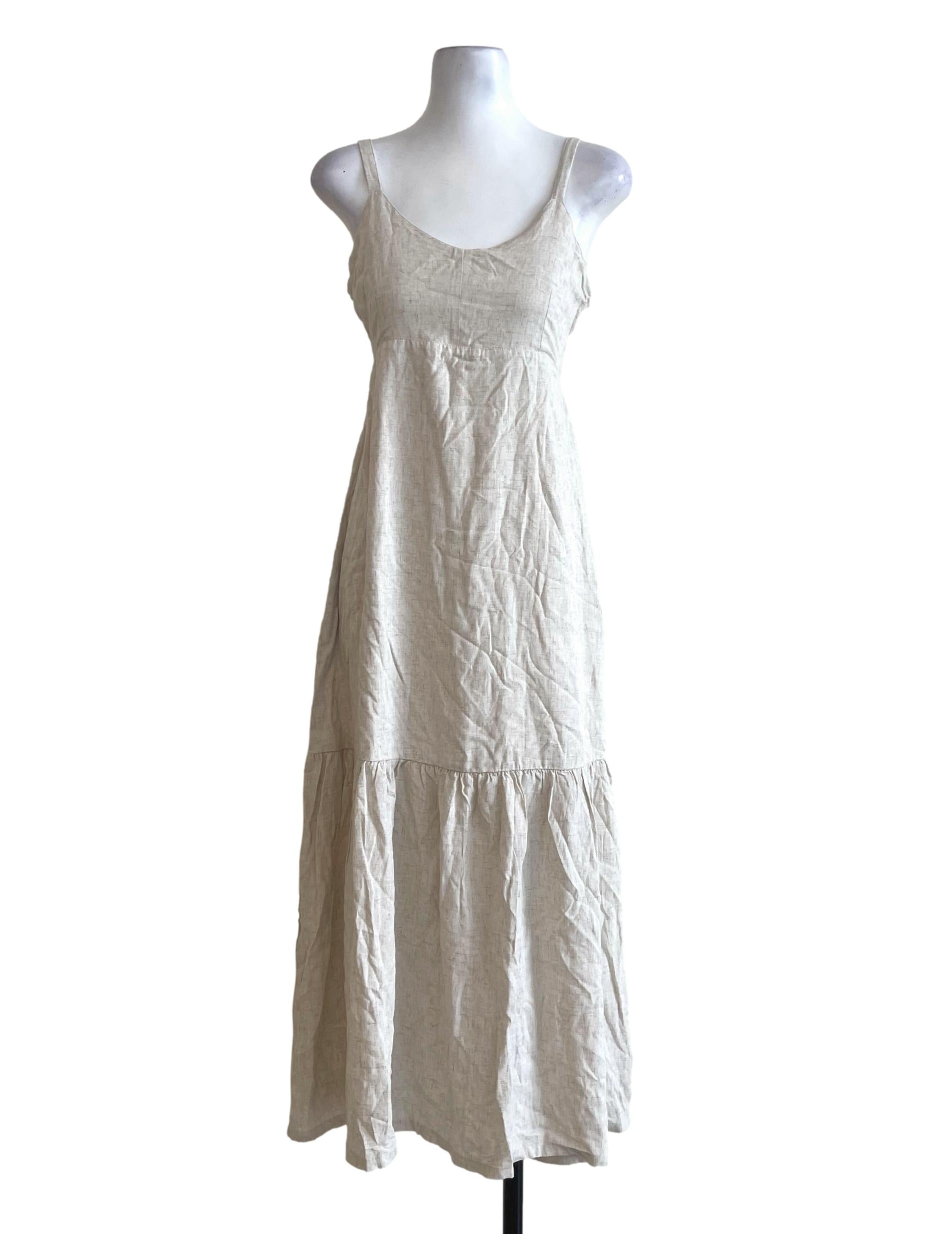 Beige Tiered Dress