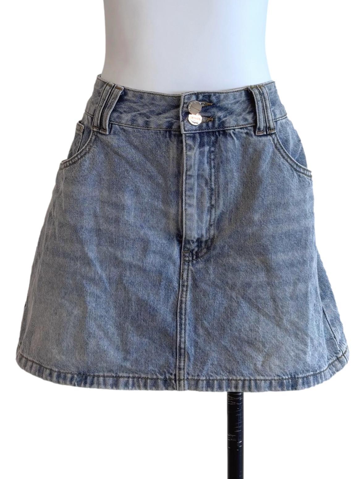 Light Blue Mini Skirt