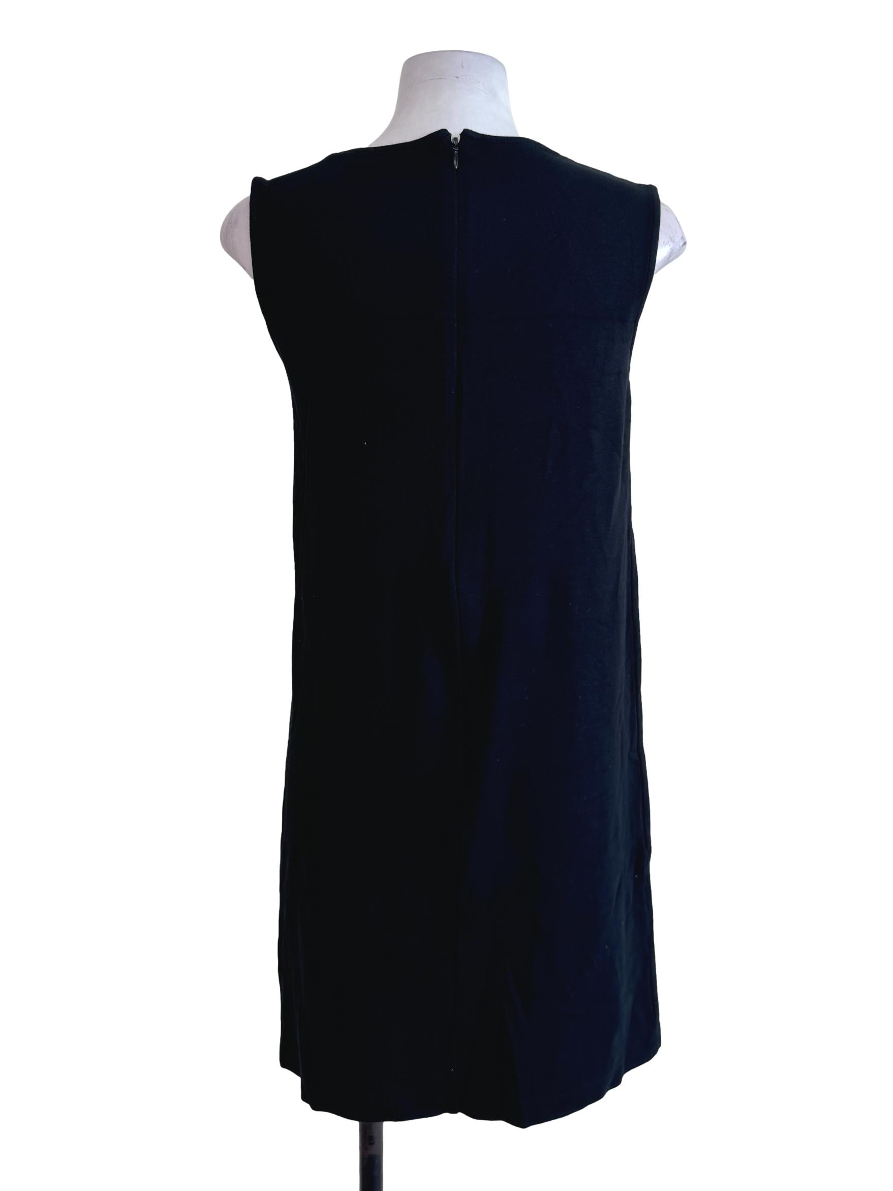 Black Sleeveless Shift Dress