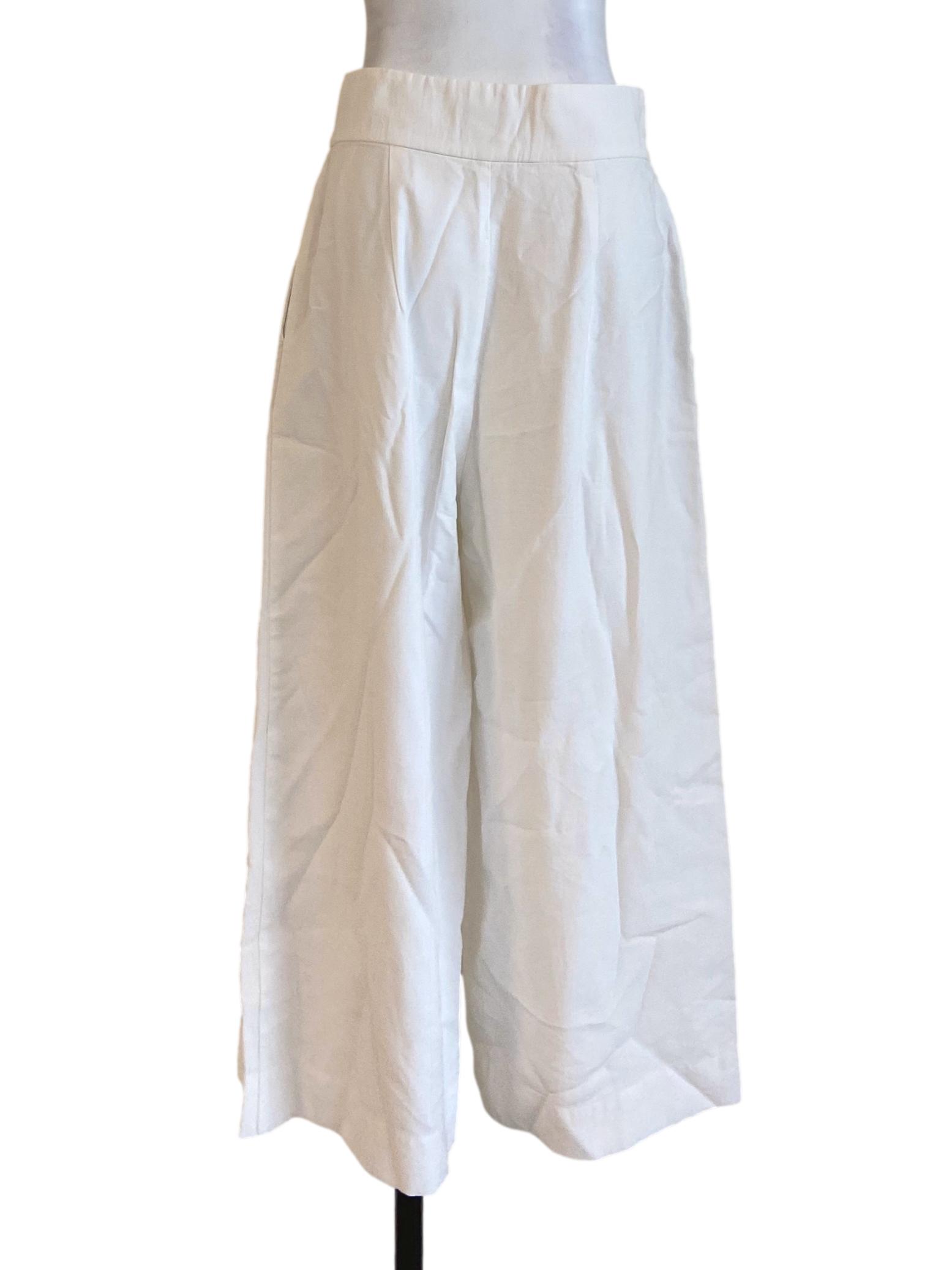 White Twill Straight Pants LB