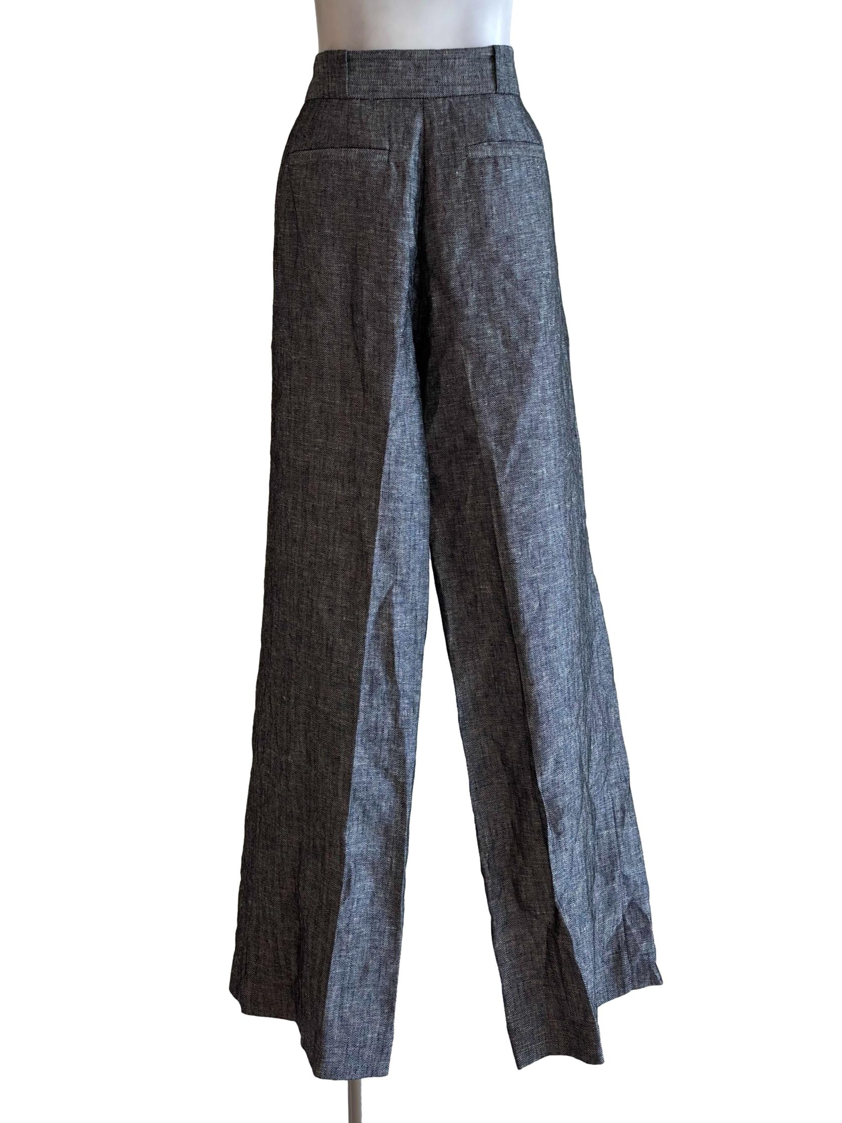 Black Tweed Wide Leg Pant
