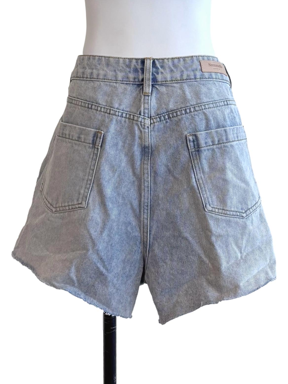 Light Blue Ripped Denim Shorts