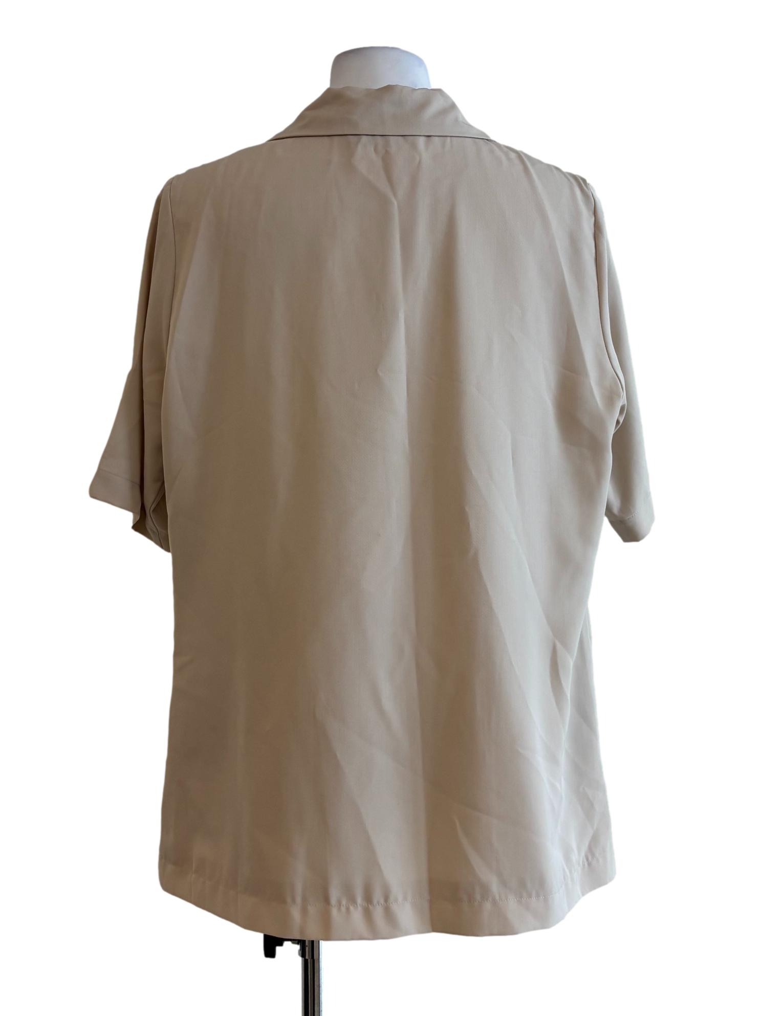 Light Beige Short Sleeve Blazer