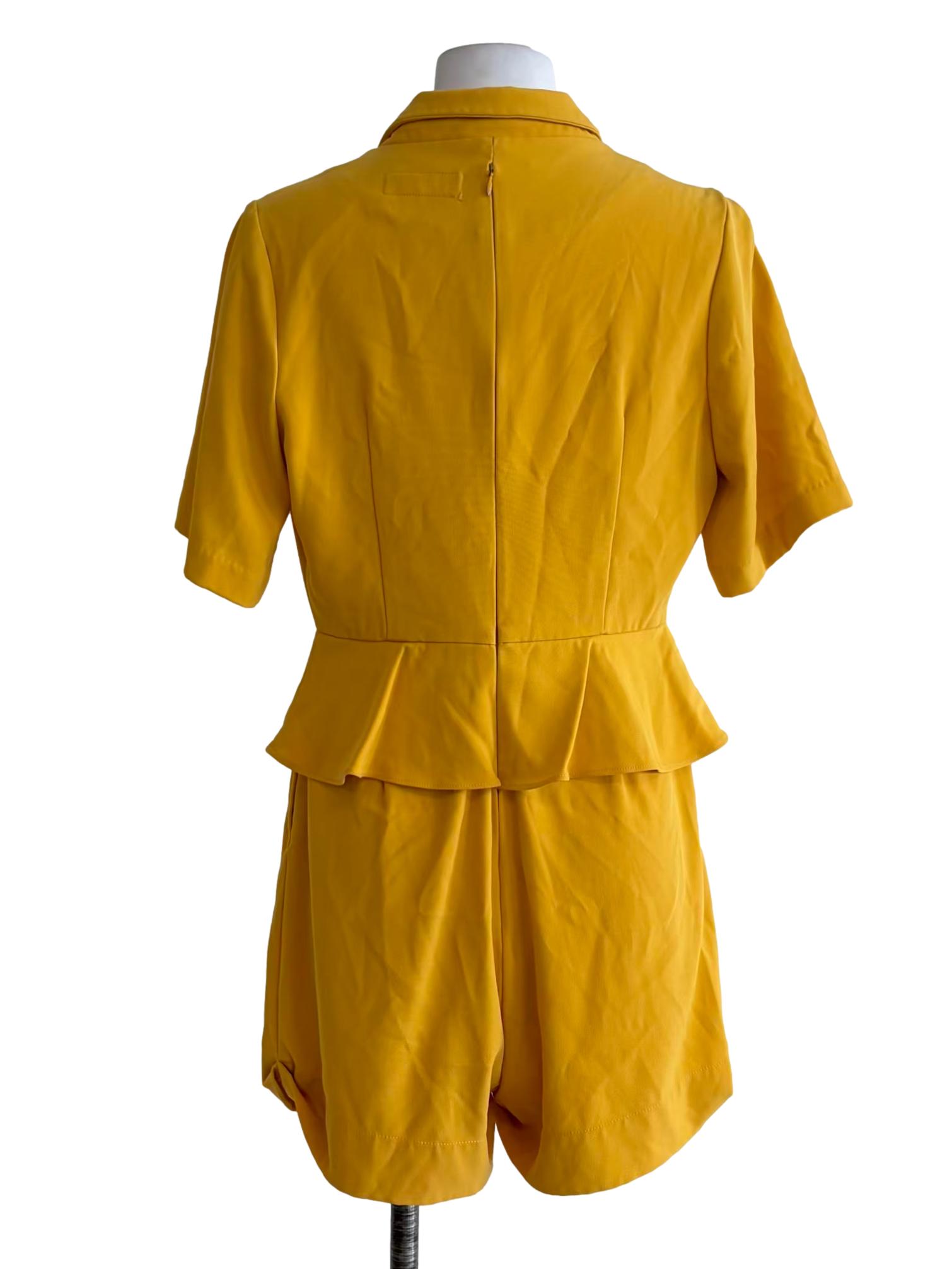 Bumblebee Yellow Collared Rompers