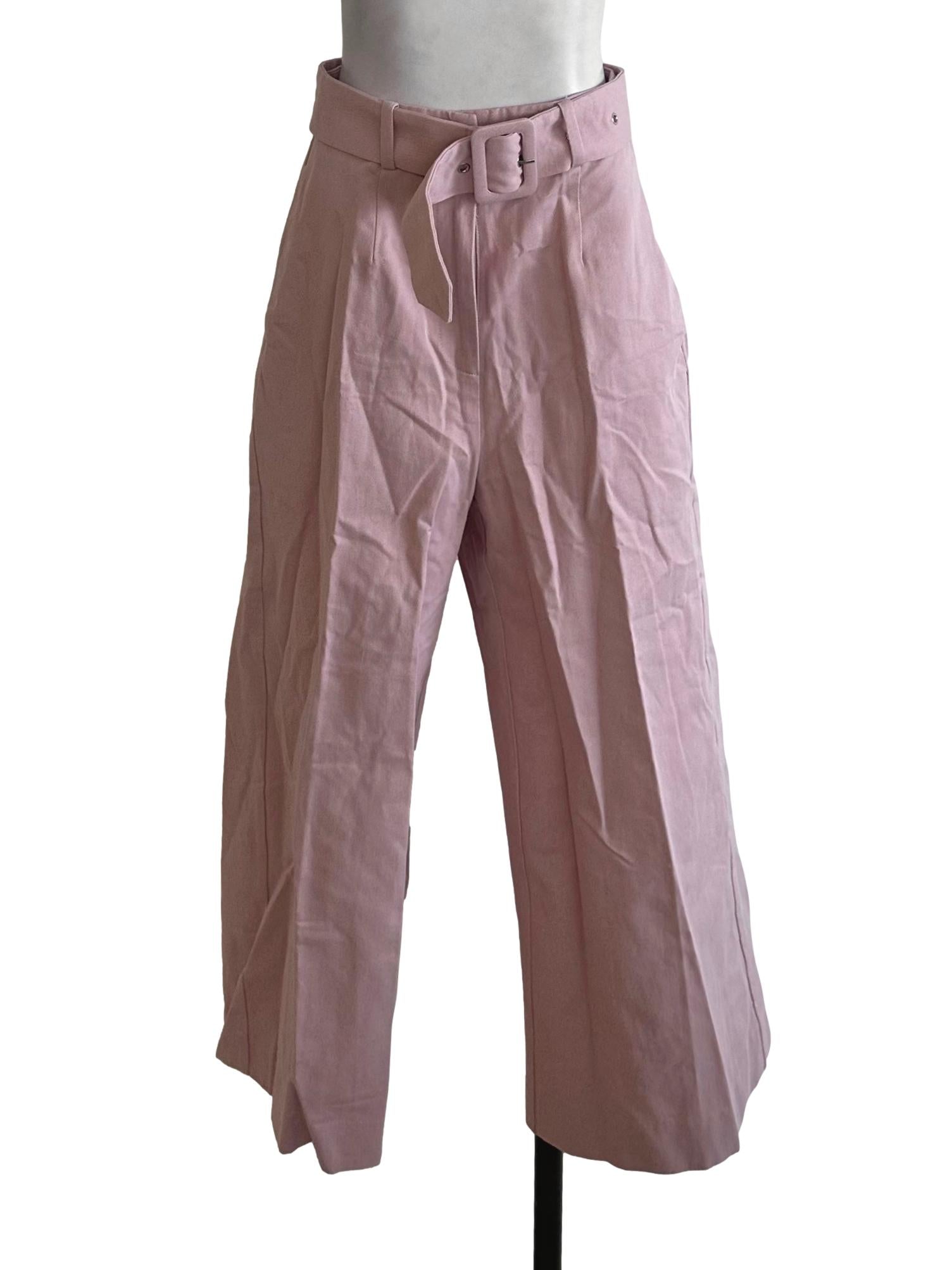 Dusty Pink Belt Strap Formal Pants LB
