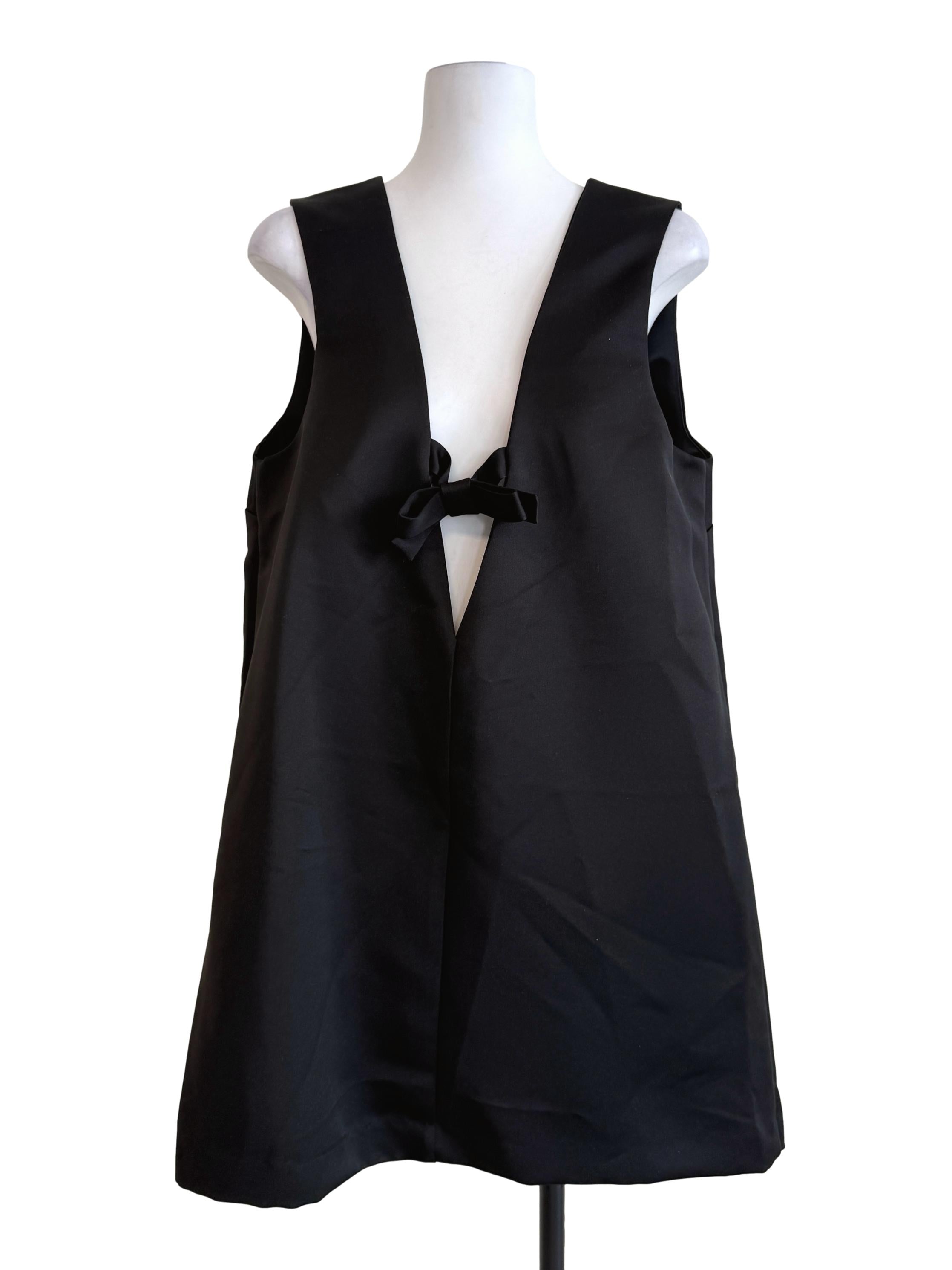 Black Ribbon Yoke Dress