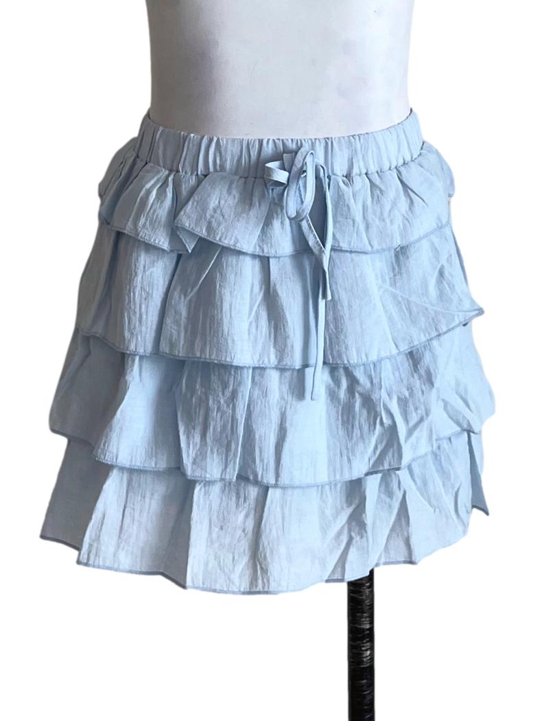 Blue Chiara Tiered Skorts