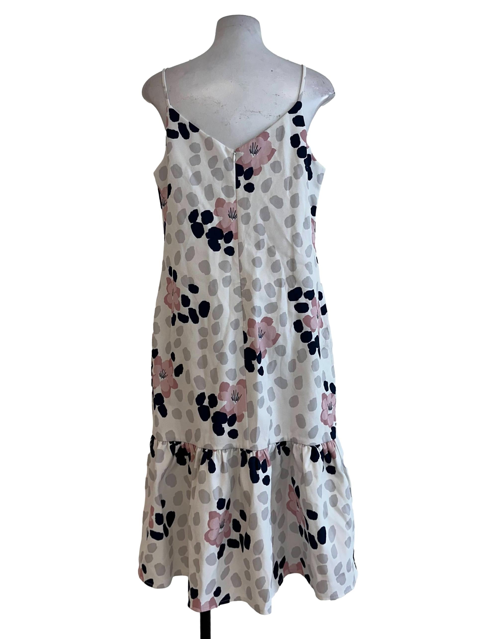 White Floral Printed Dress